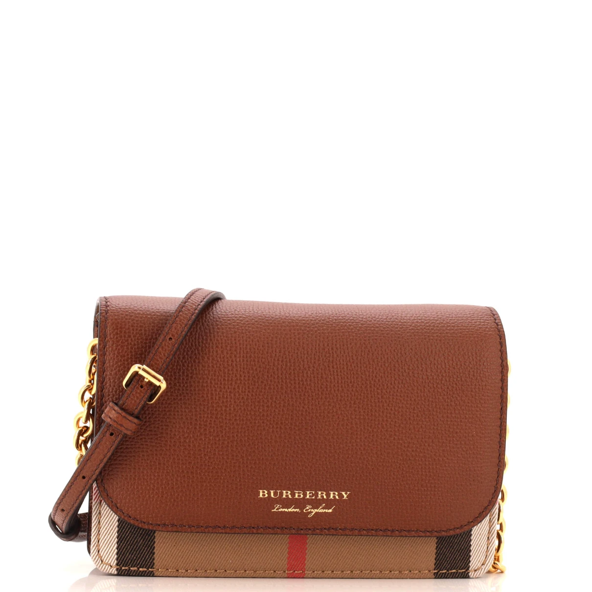 Pre-owned Burberry Leather Crossbody Bag In Brown