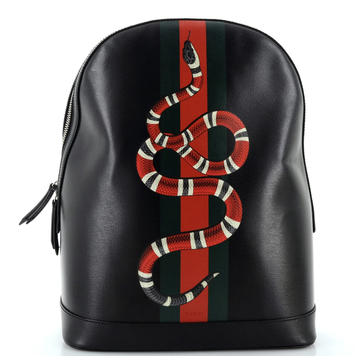Pre-owned Gucci Leather Backpack In Black