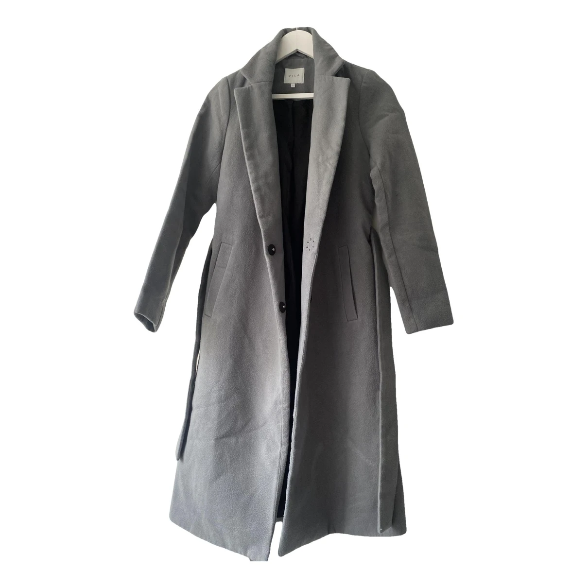 Pre-owned Vila Coat In Grey