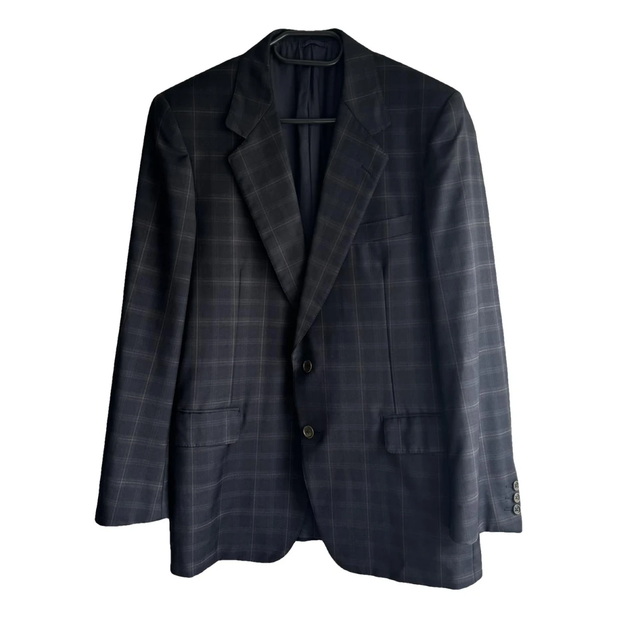 Pre-owned Burberry Wool Jacket In Blue