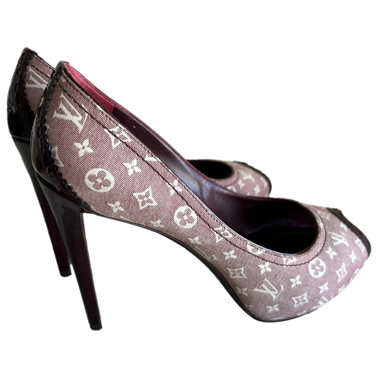 Pre-owned Louis Vuitton Leather Heels In Purple