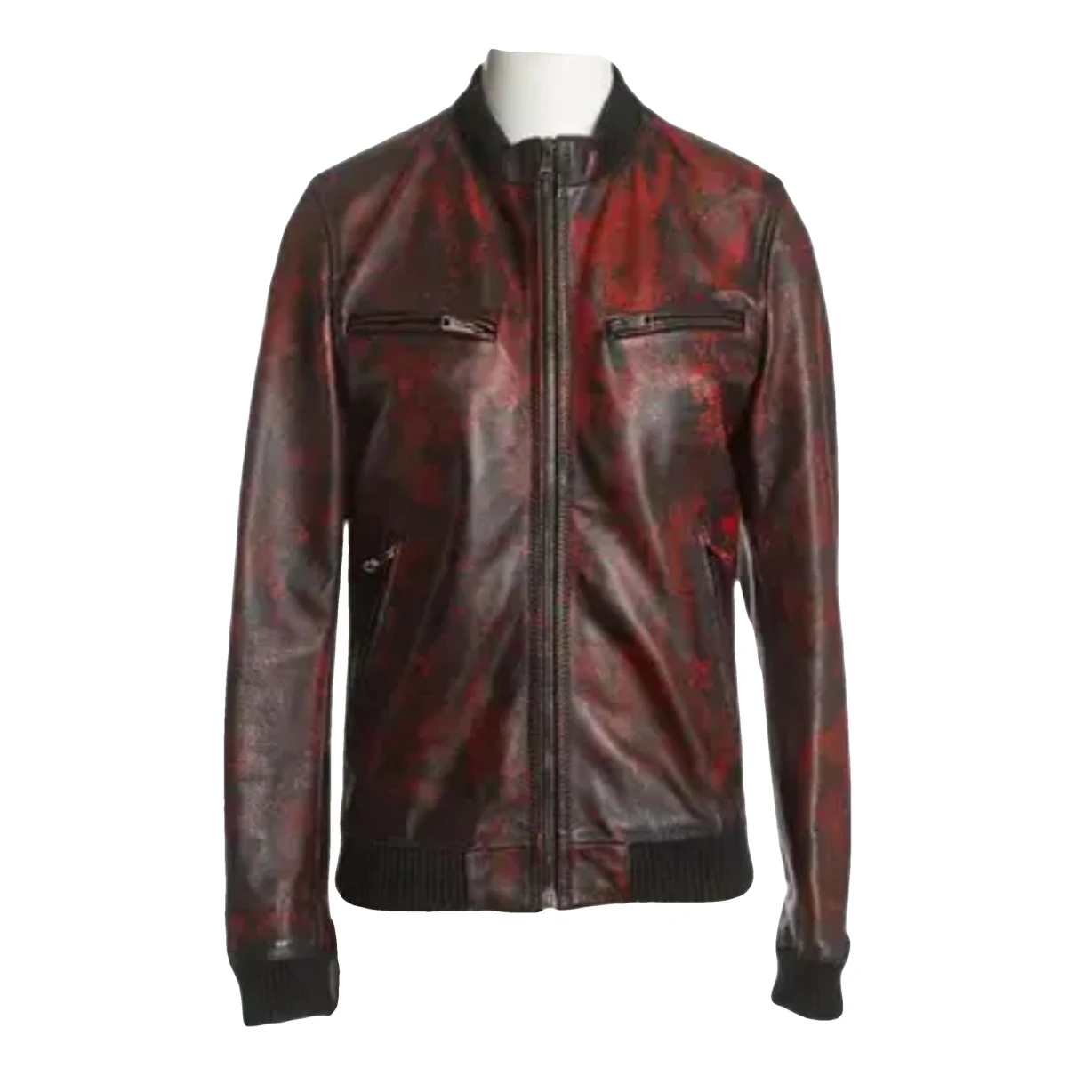 Pre-owned Dolce & Gabbana Leather Vest In Red