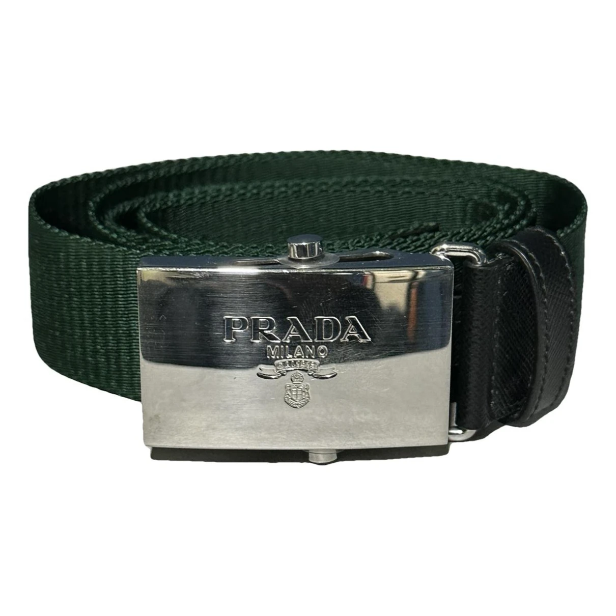 Pre-owned Prada Cloth Belt In Green