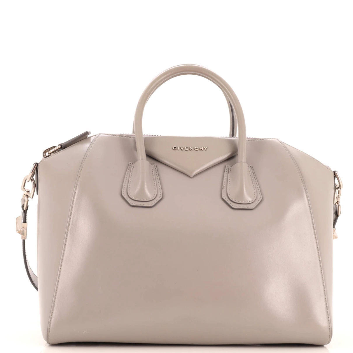 Pre-owned Givenchy Leather Satchel In Grey