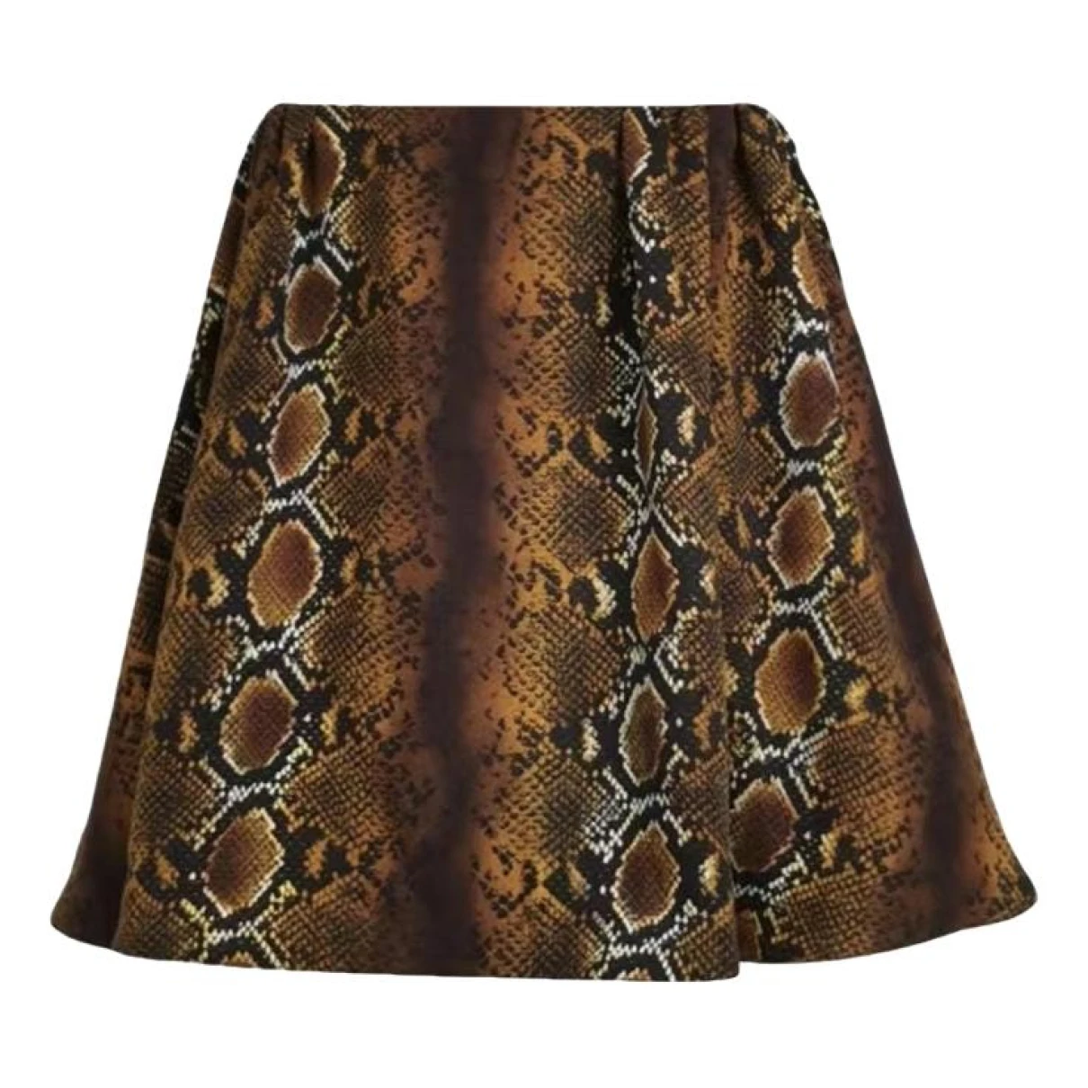 Pre-owned Versace Silk Mid-length Skirt In Brown