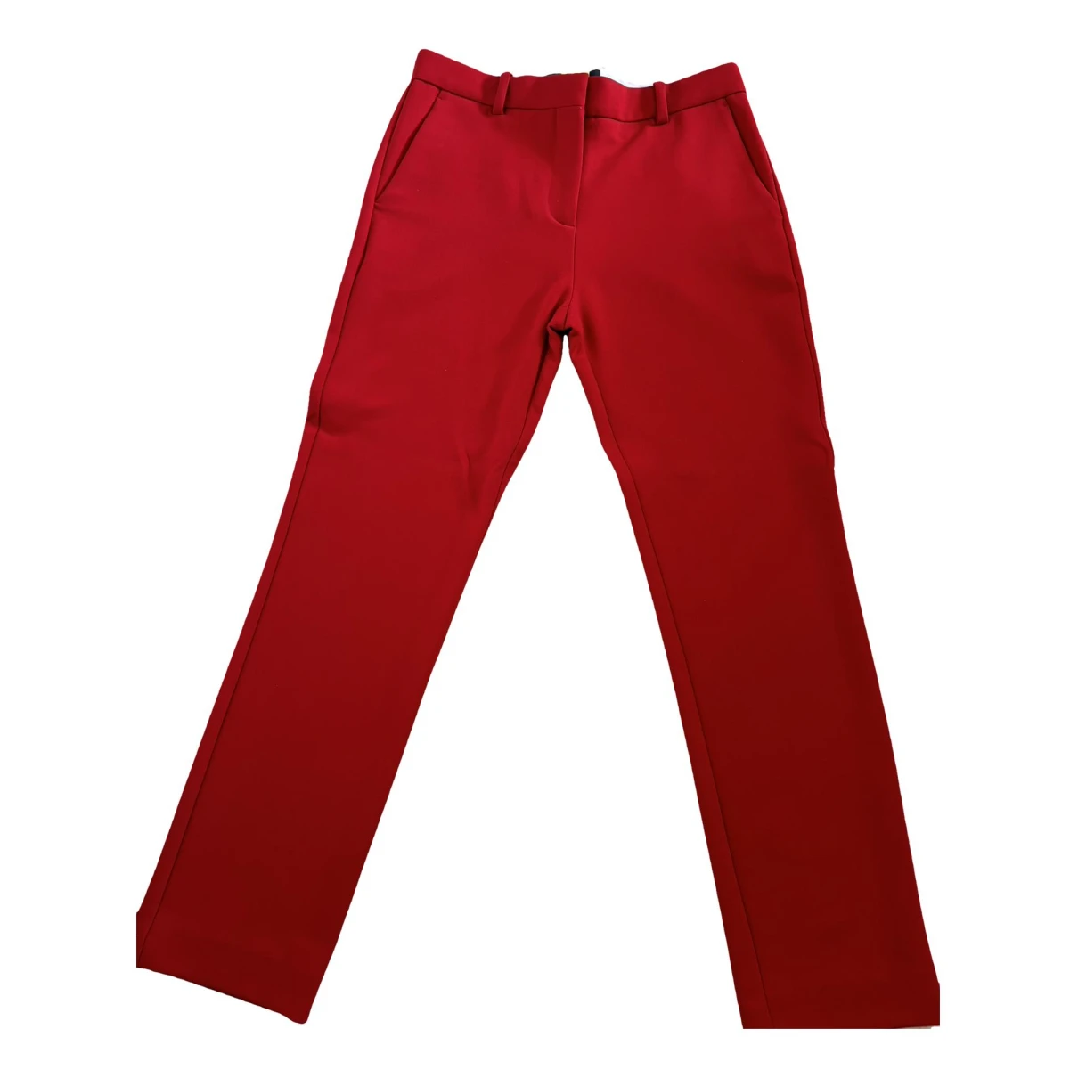 Pre-owned Maje Straight Pants In Red