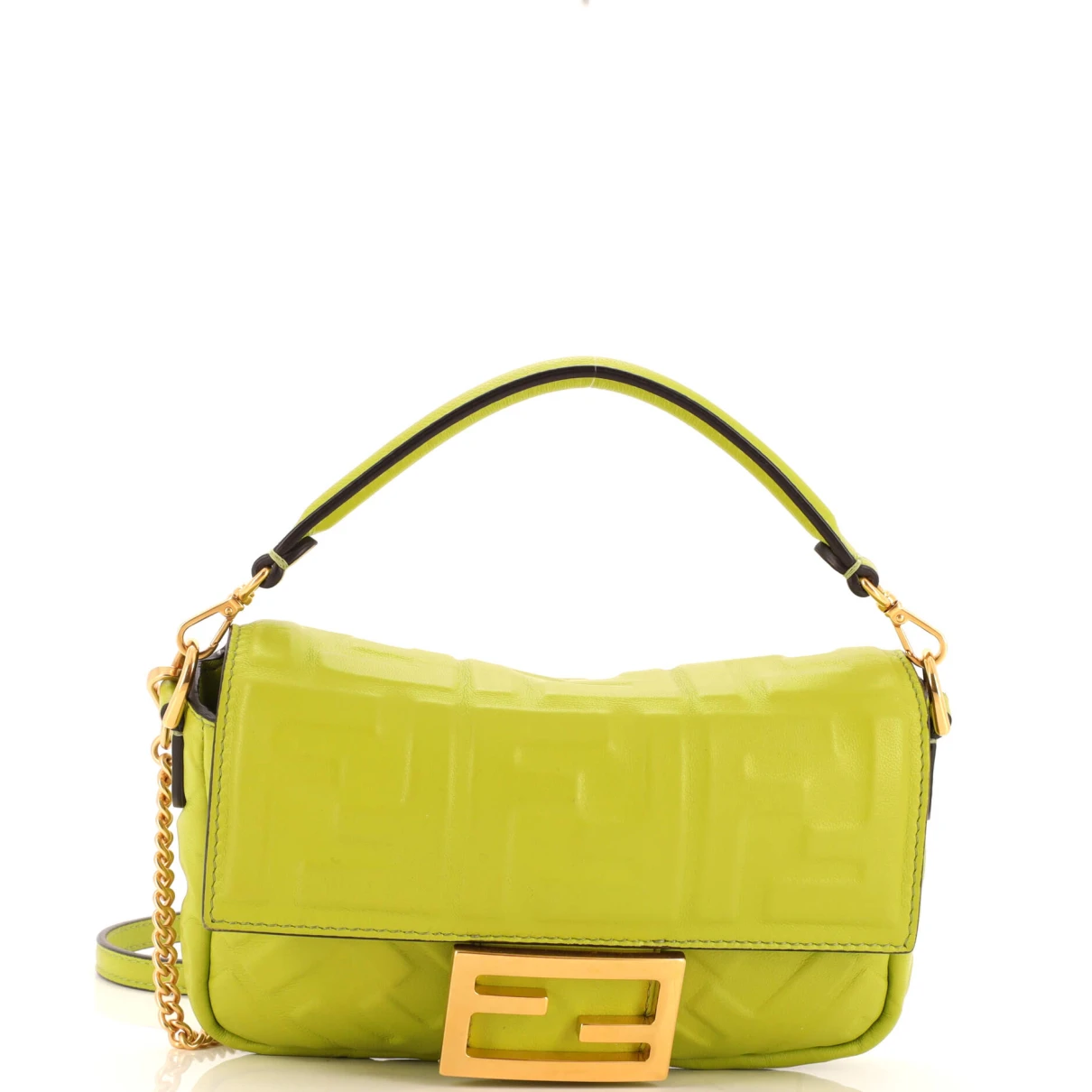Pre-owned Fendi Leather Crossbody Bag In Green