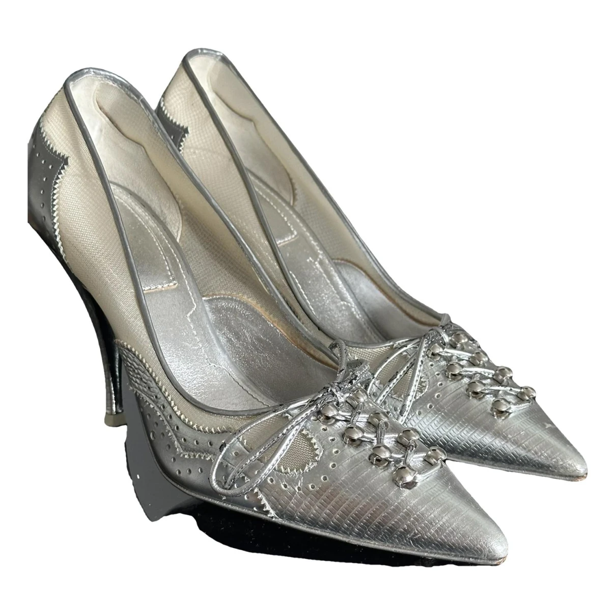Pre-owned Givenchy Leather Heels In Metallic