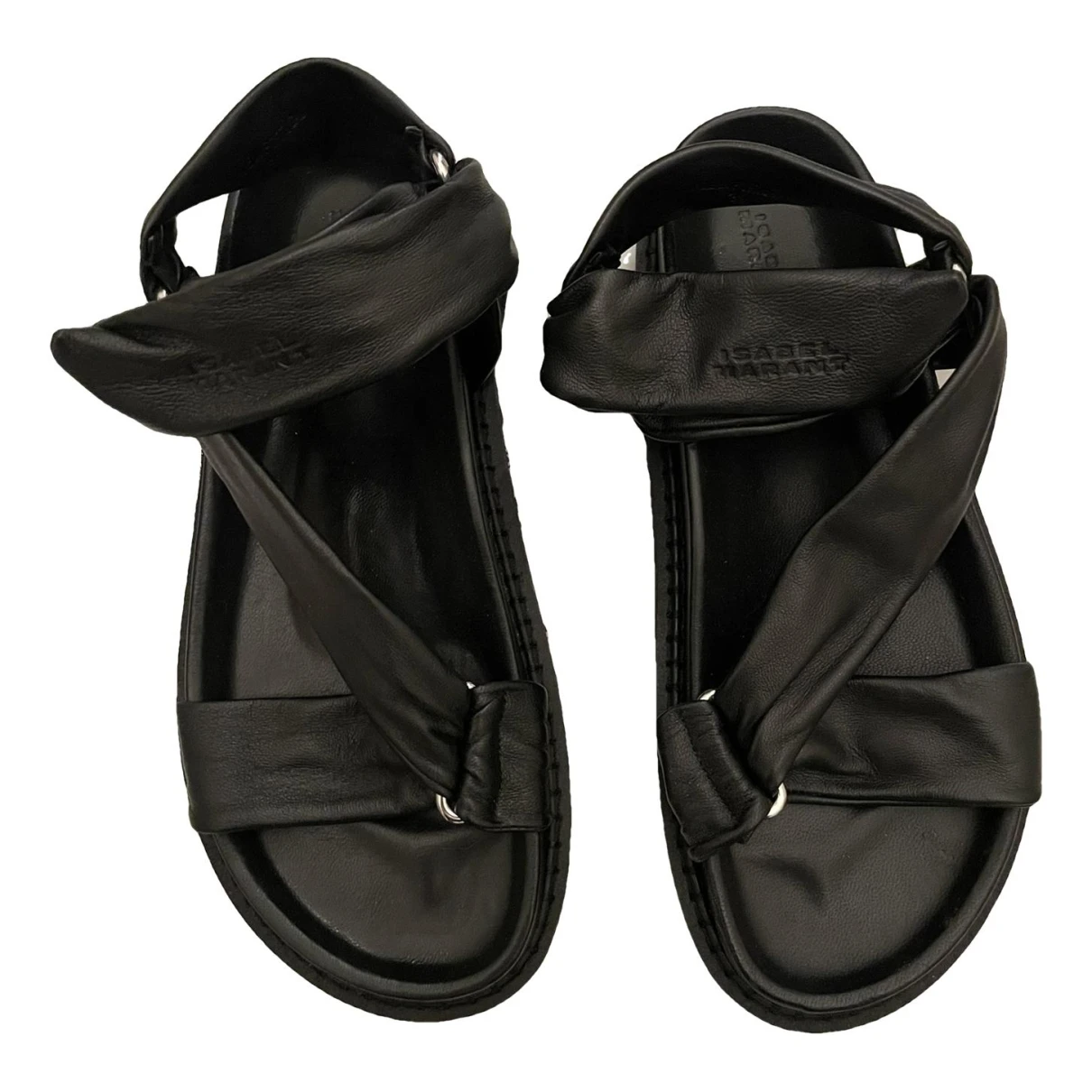 Pre-owned Isabel Marant Leather Sandal In Black