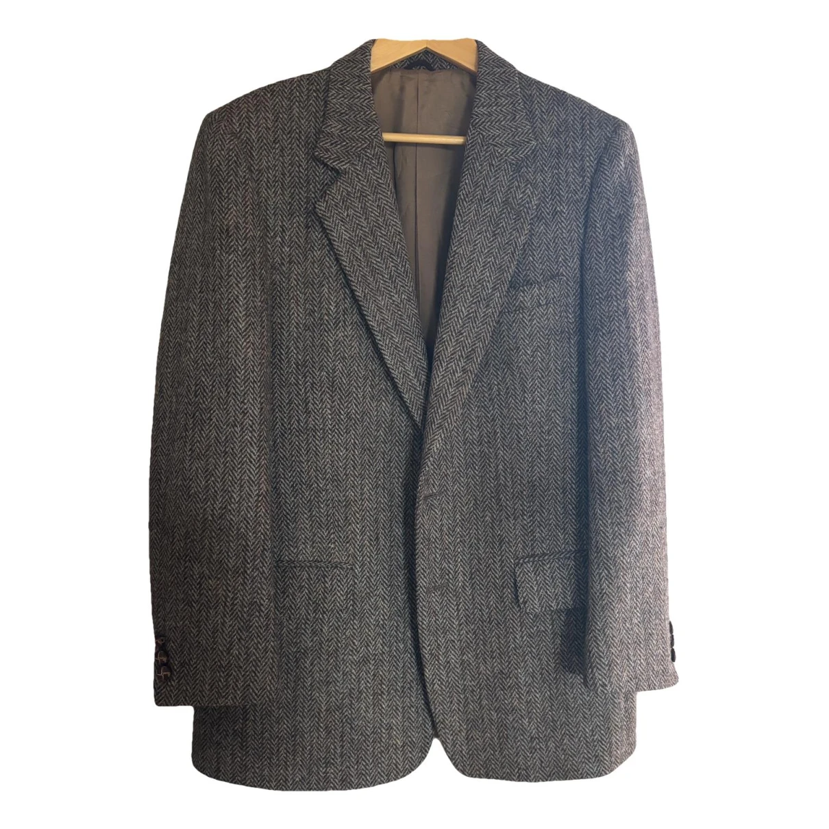 Pre-owned Harris Tweed Wool Blazer In Brown