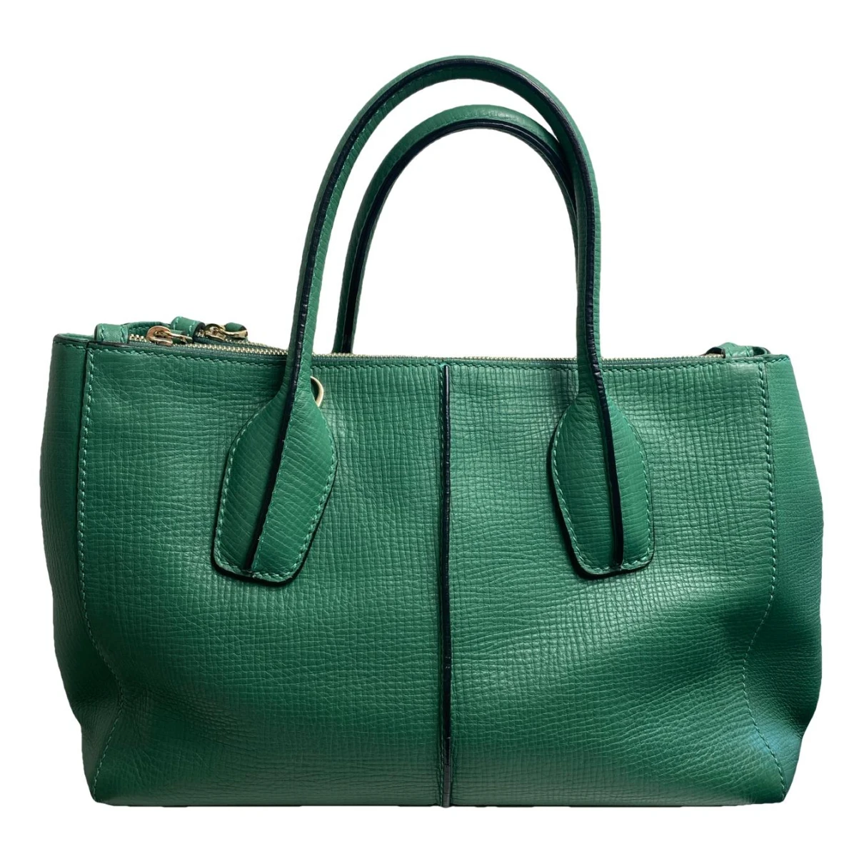 Pre-owned Tod's Holly Leather Handbag In Green