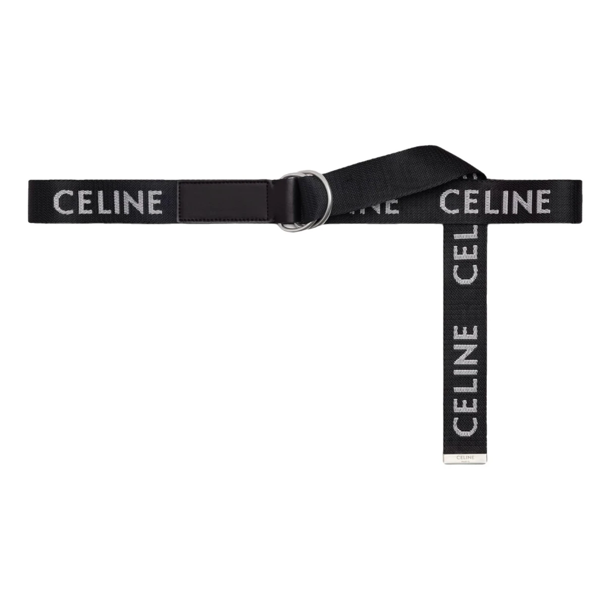 Pre-owned Celine Cloth Belt In Black