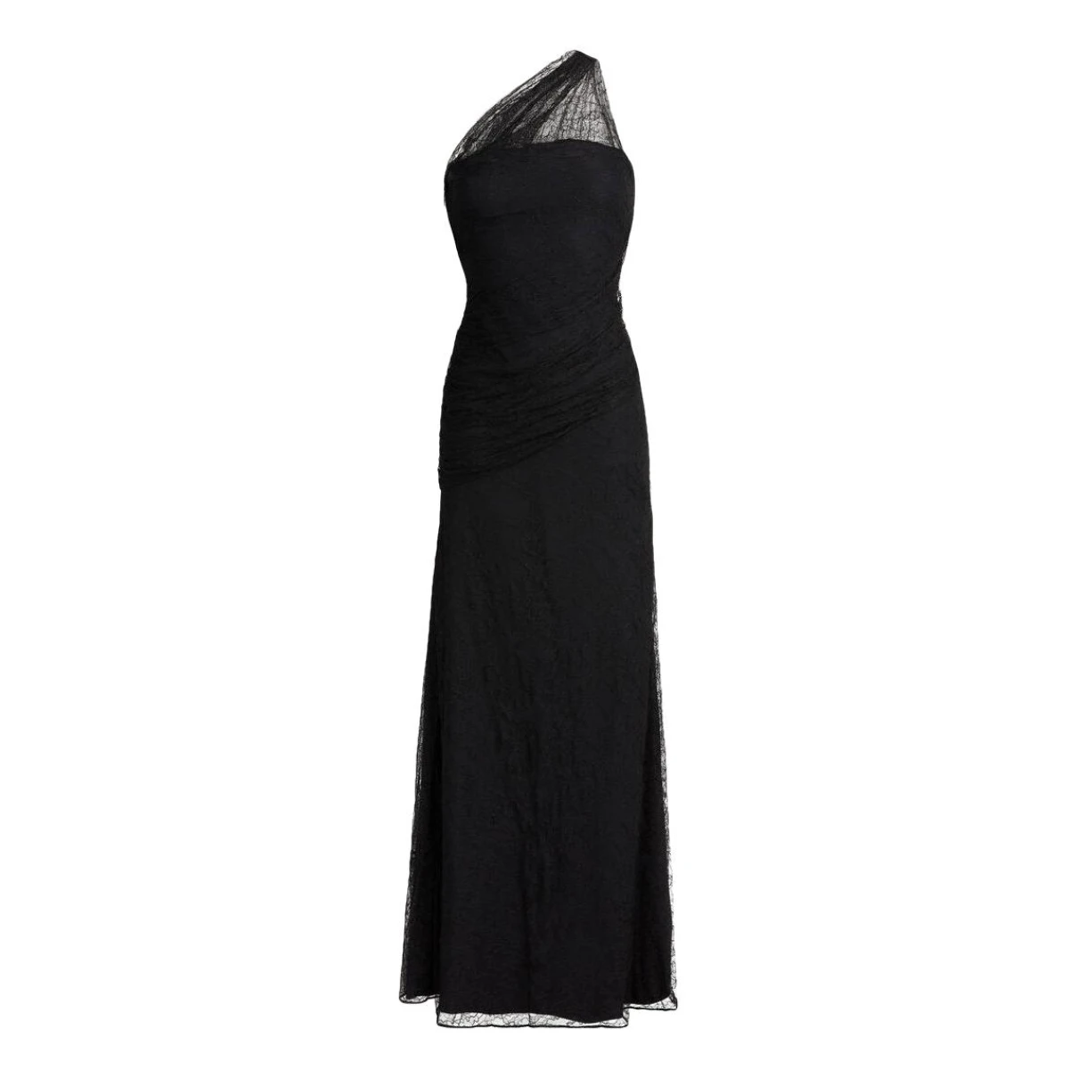 Pre-owned Roberto Cavalli Lace Maxi Dress In Black