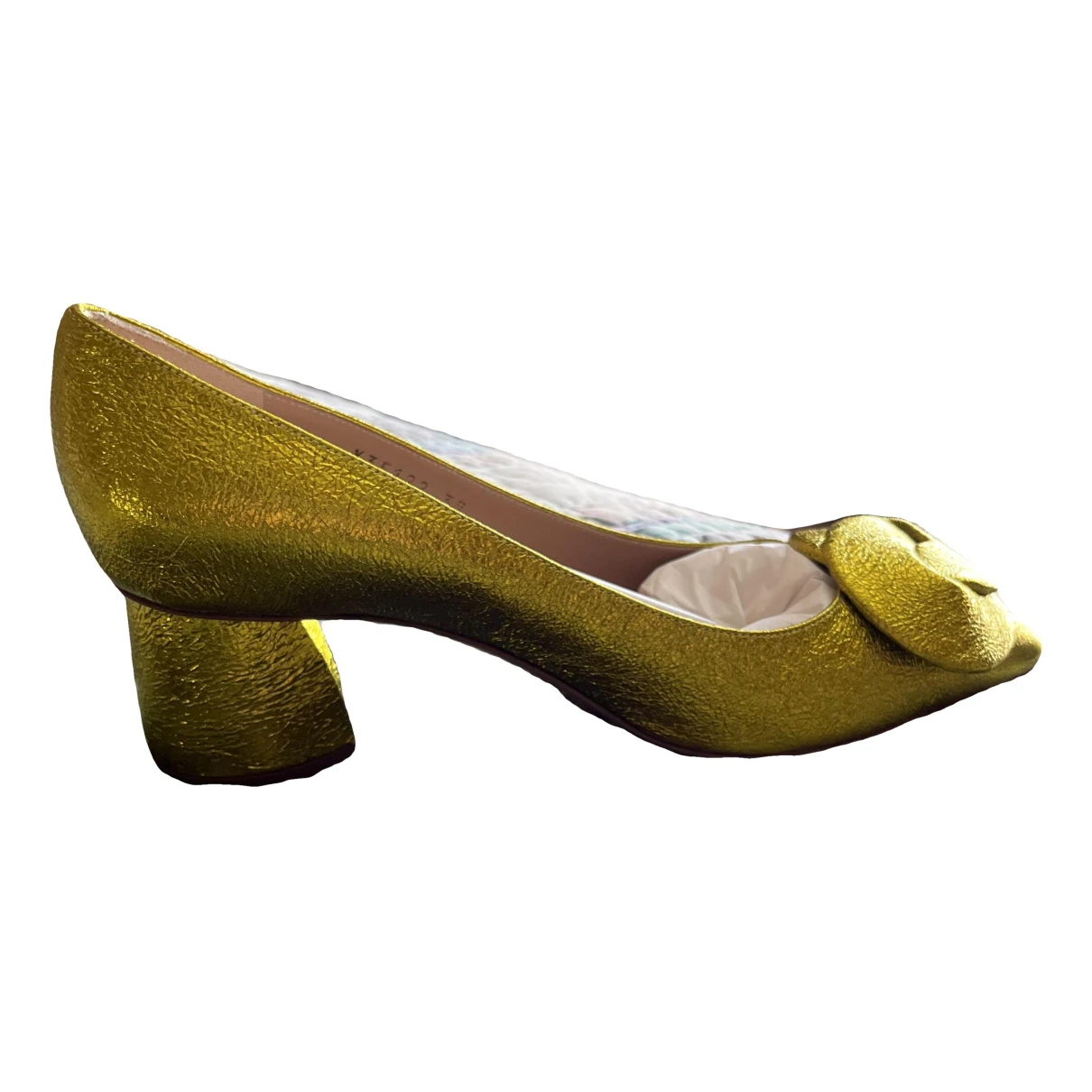 Pre-owned Emporio Armani Exotic Leathers Heels In Yellow