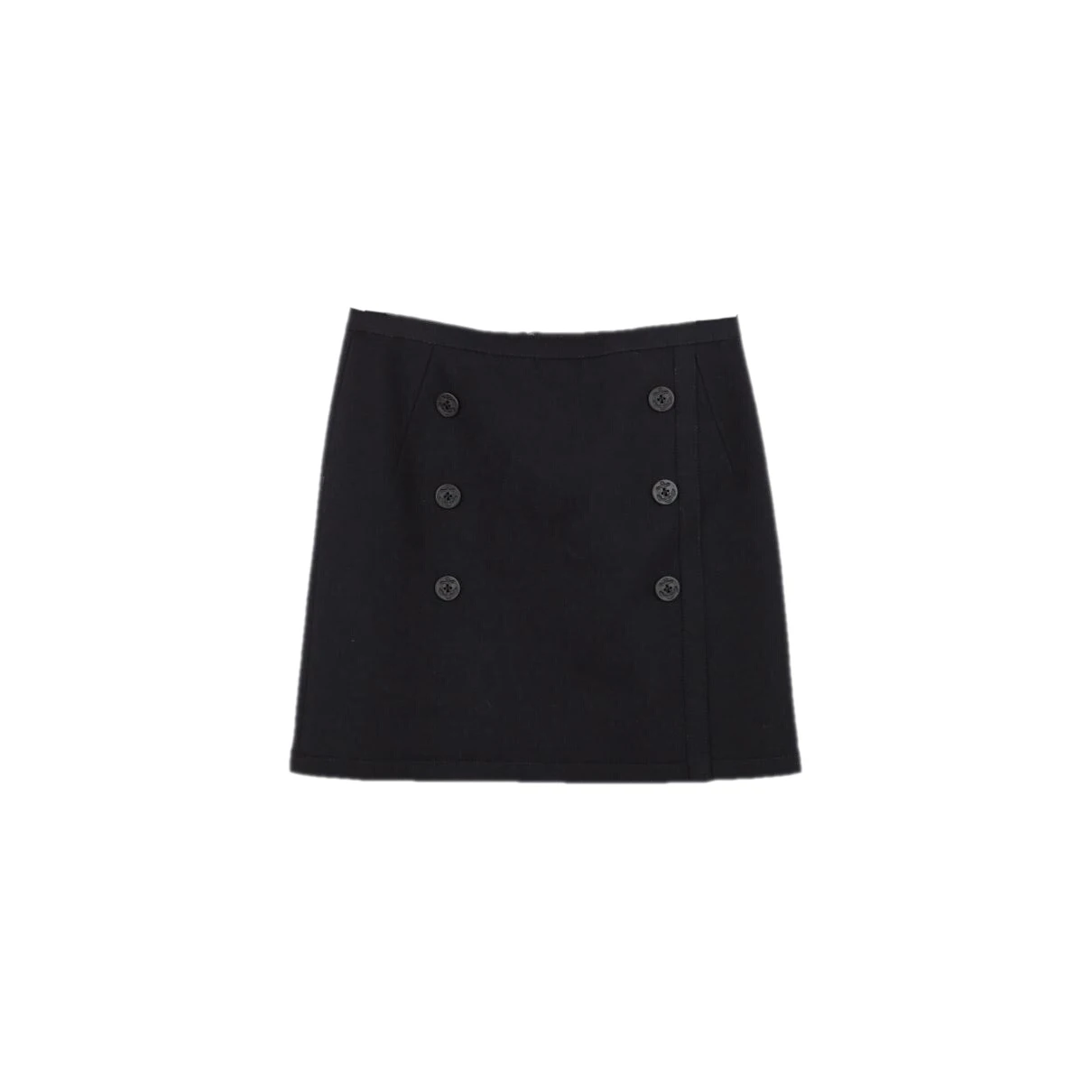 Pre-owned Claudie Pierlot Wool Mini Skirt In Black