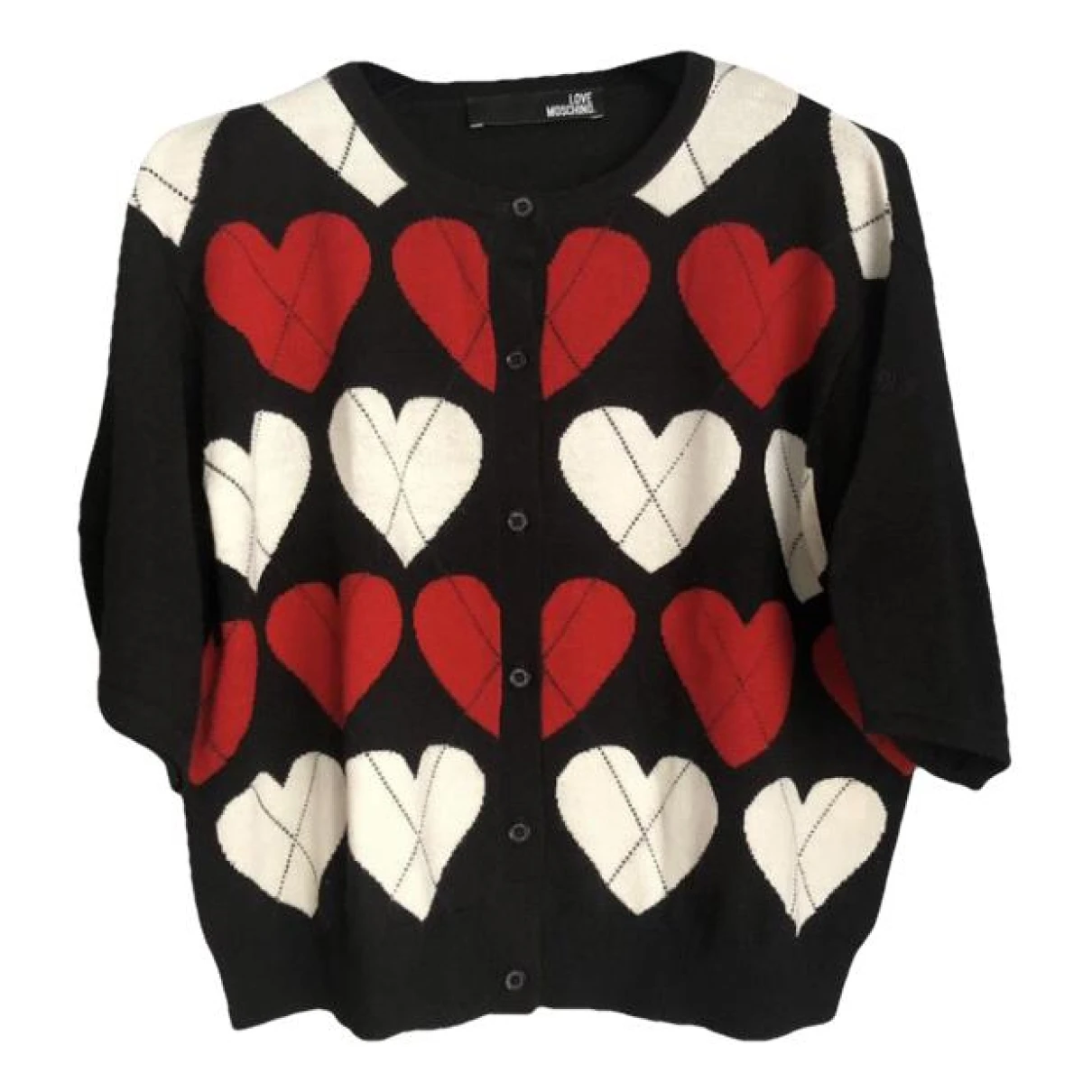 Pre-owned Moschino Love Wool Cardigan In Multicolour