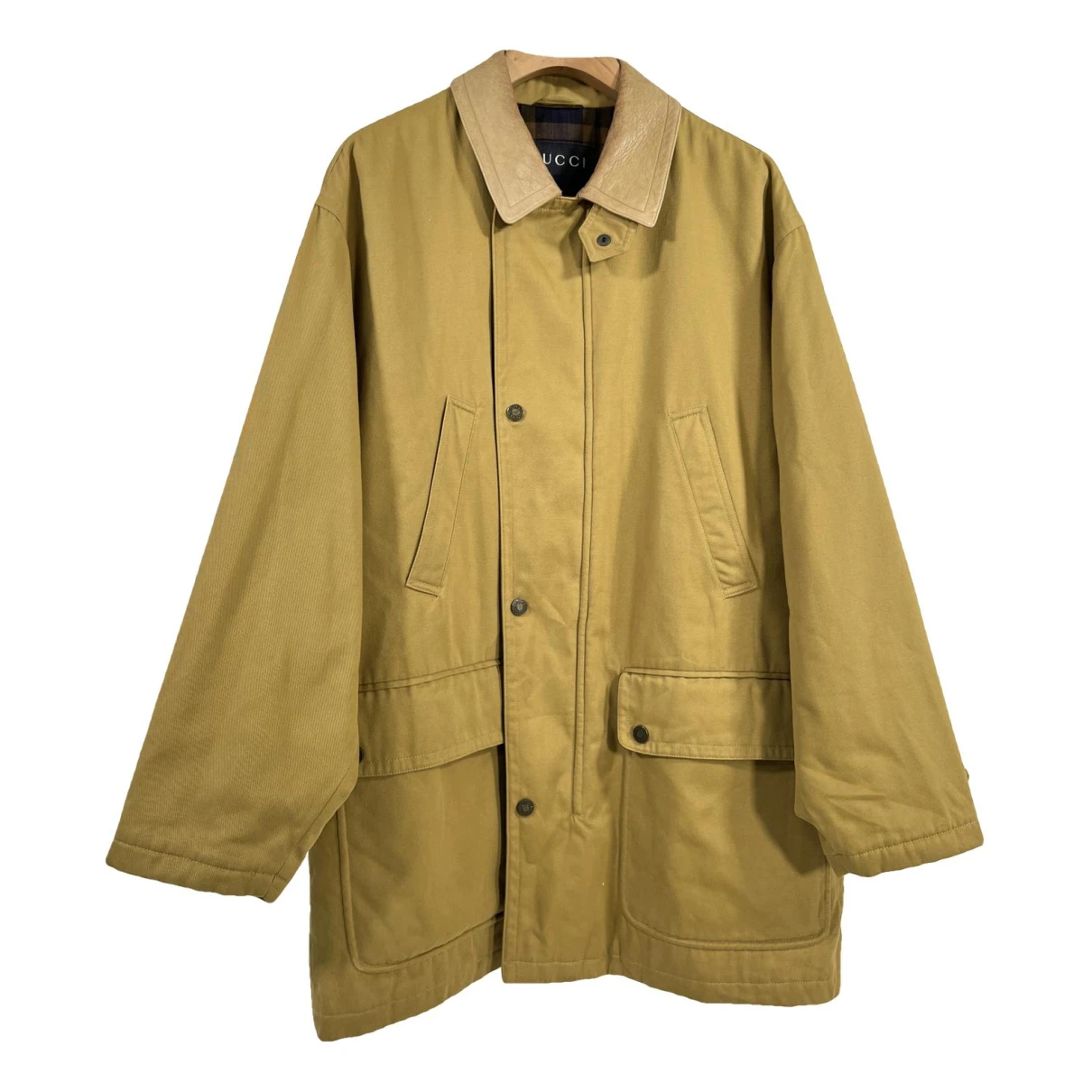Pre-owned Gucci Peacoat In Yellow