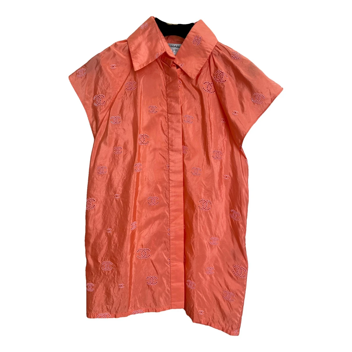 Pre-owned Chanel Silk Blouse In Orange