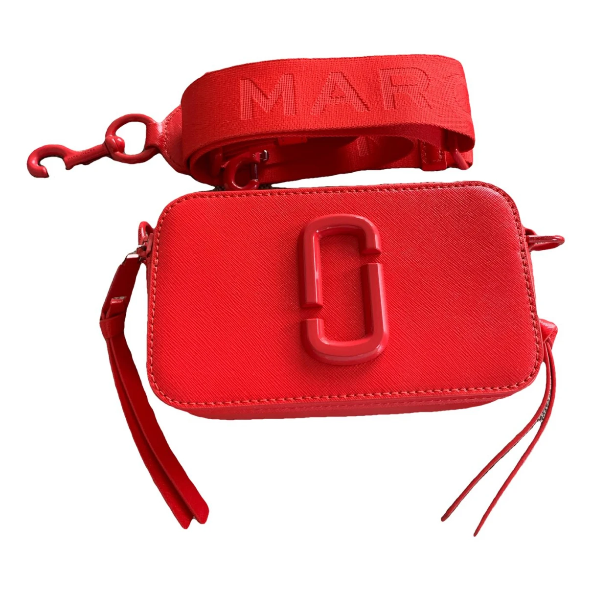 Pre-owned Marc Jacobs Snapshot Leather Clutch Bag In Red
