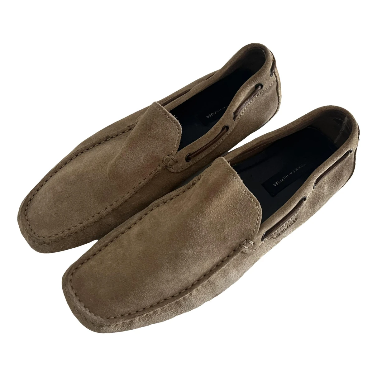 Pre-owned Tommy Hilfiger Flats In Beige