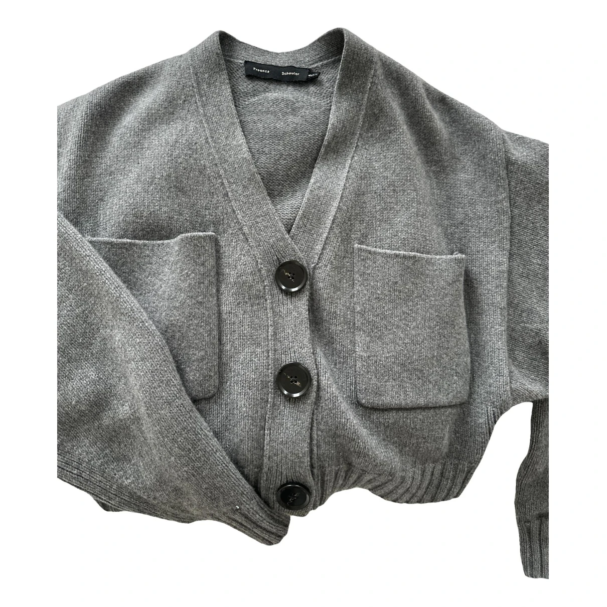 Pre-owned Proenza Schouler Cashmere Cardigan In Grey