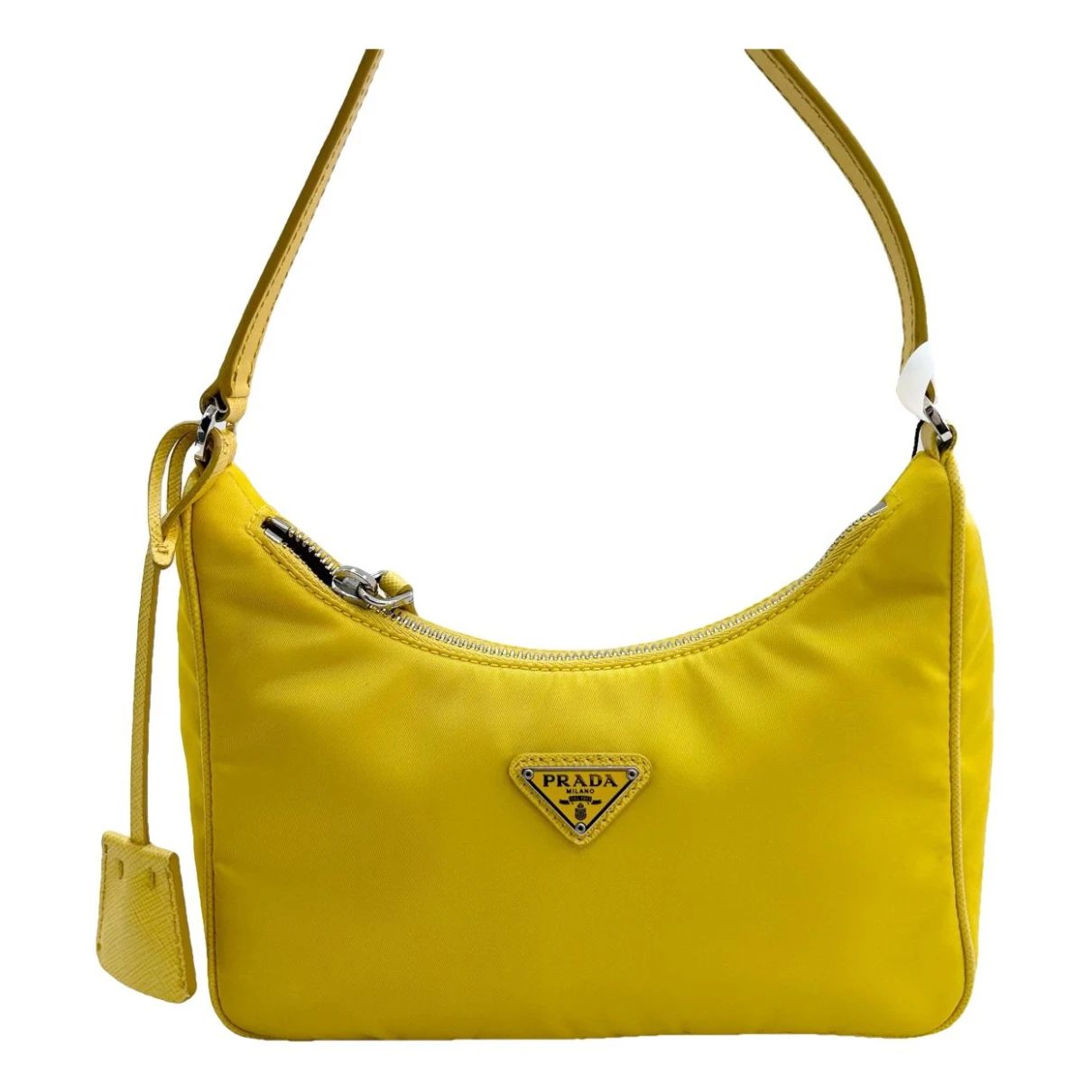 Pre-owned Prada Re-edition 2000 Leather Handbag In Yellow