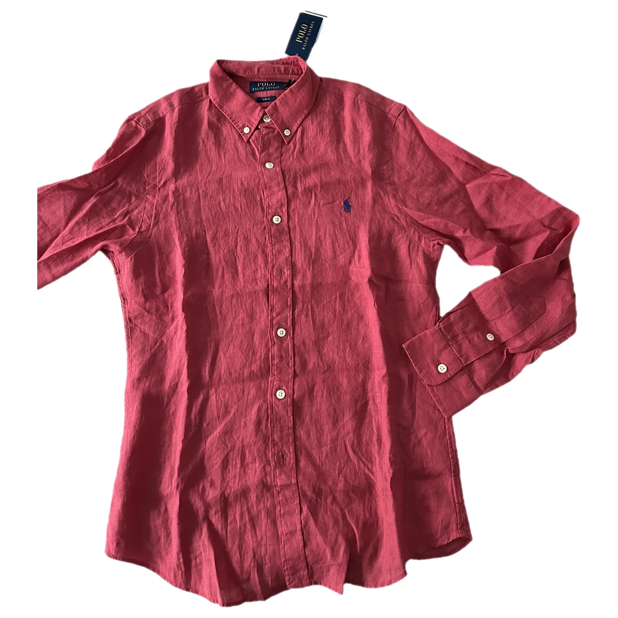 Pre-owned Polo Ralph Lauren Linen Shirt In Red