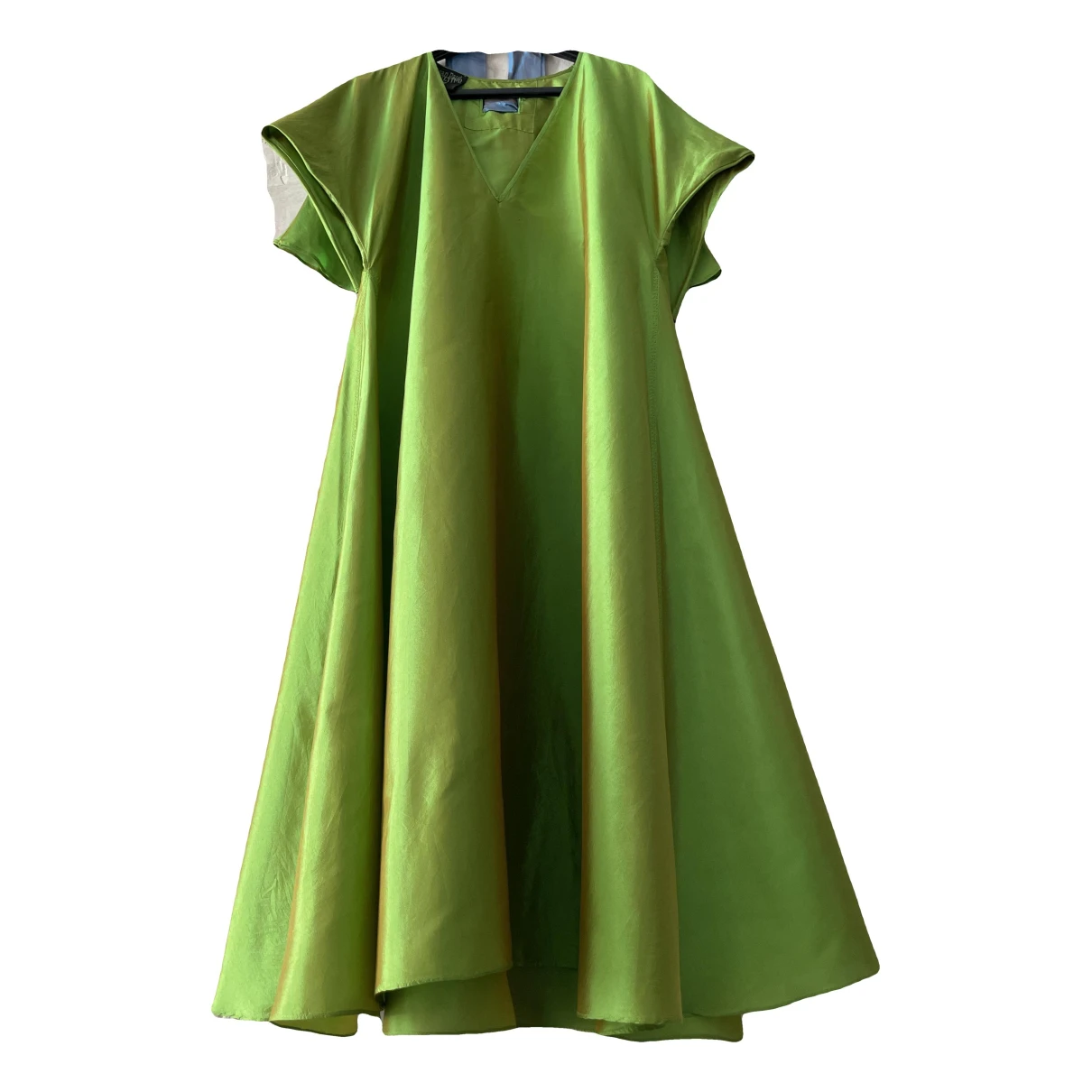 Pre-owned Jean Paul Gaultier Silk Dress In Green