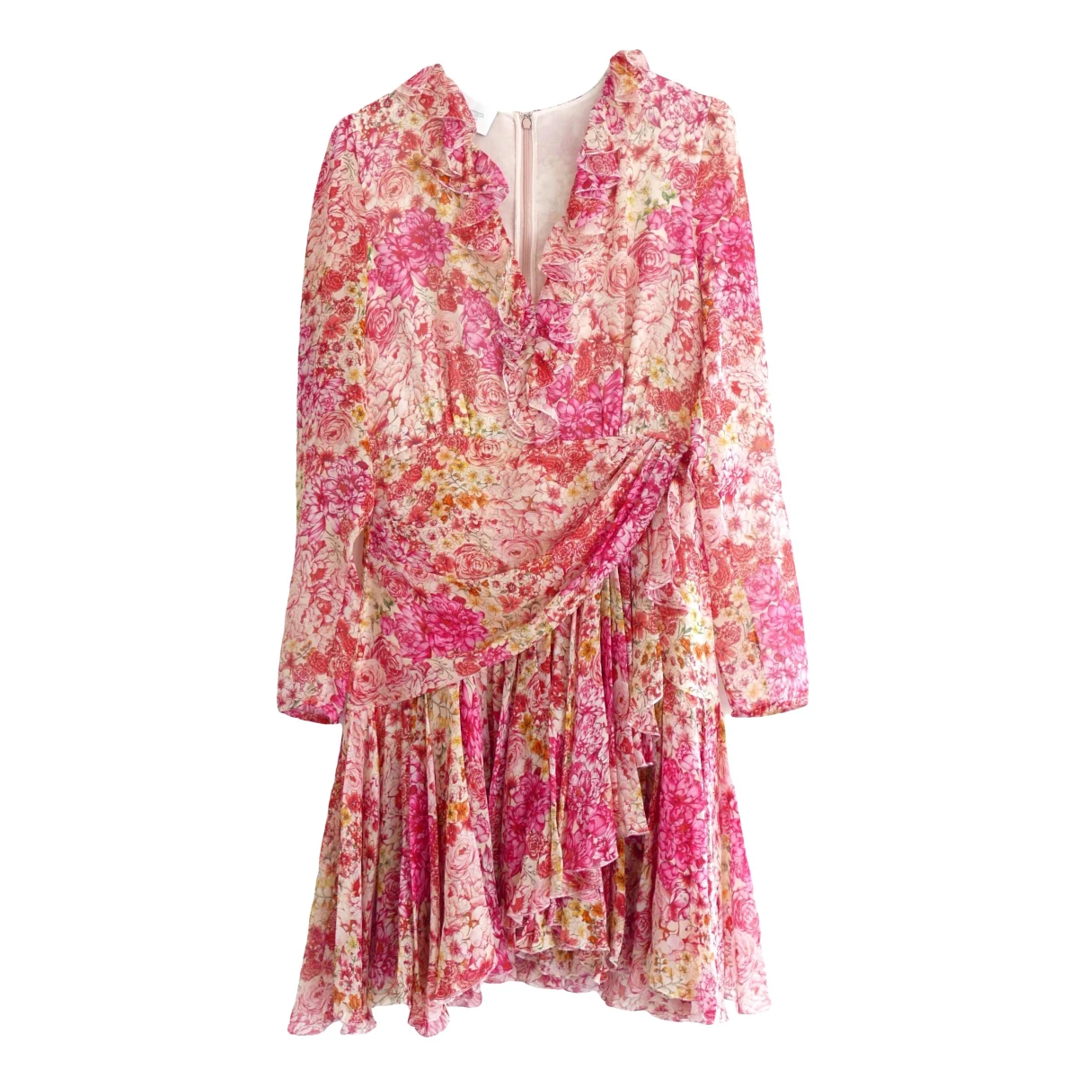 Pre-owned Giambattista Valli Silk Mid-length Dress In Pink