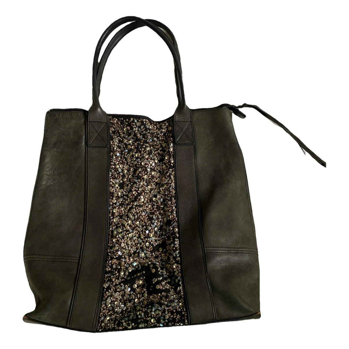 Pre-owned Allsaints Leather Handbag In Grey