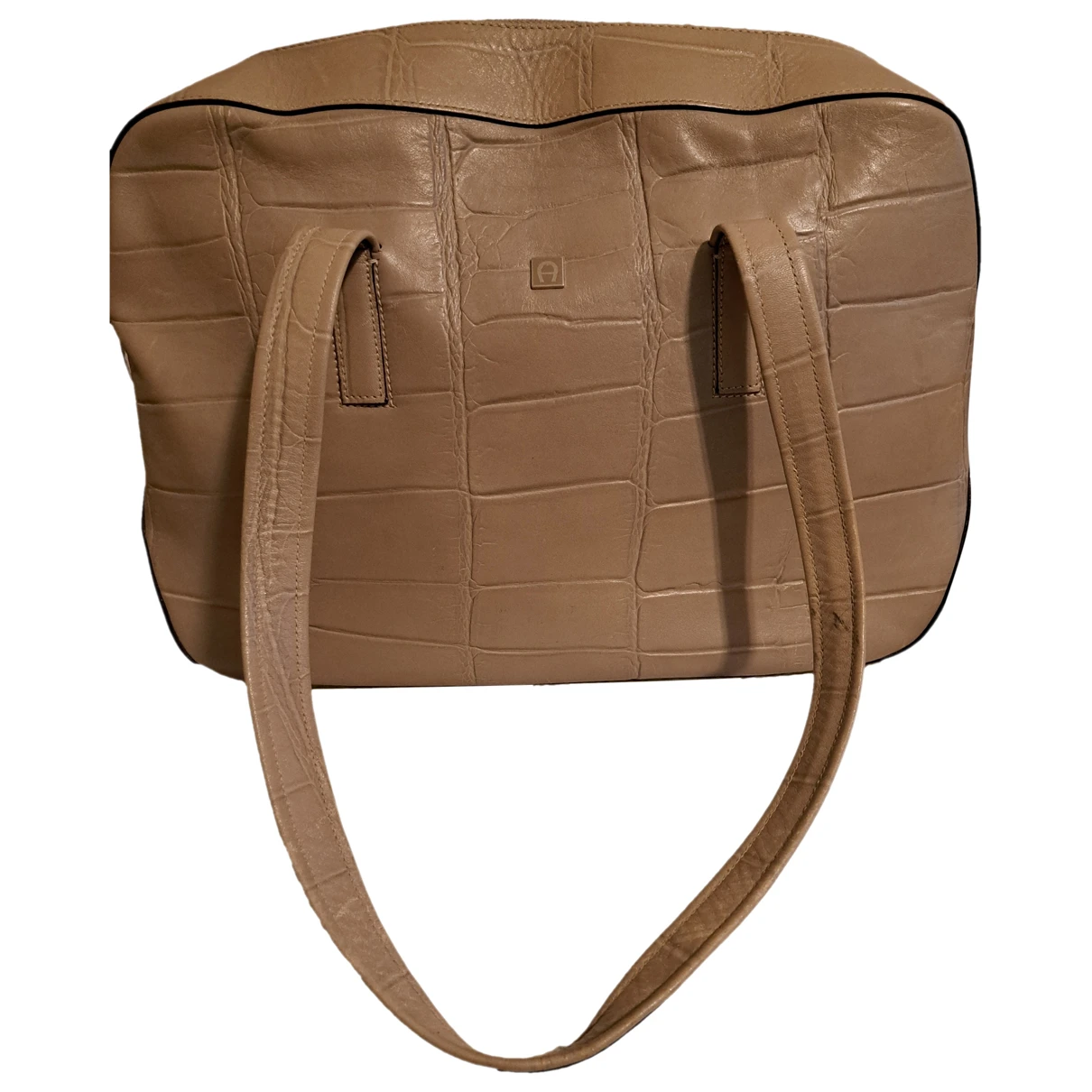 Pre-owned Aigner Leather Handbag In Camel