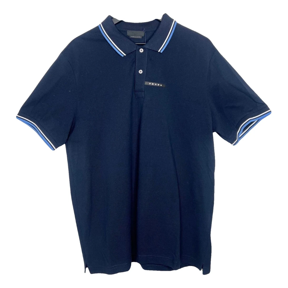Pre-owned Prada Polo Shirt In Navy