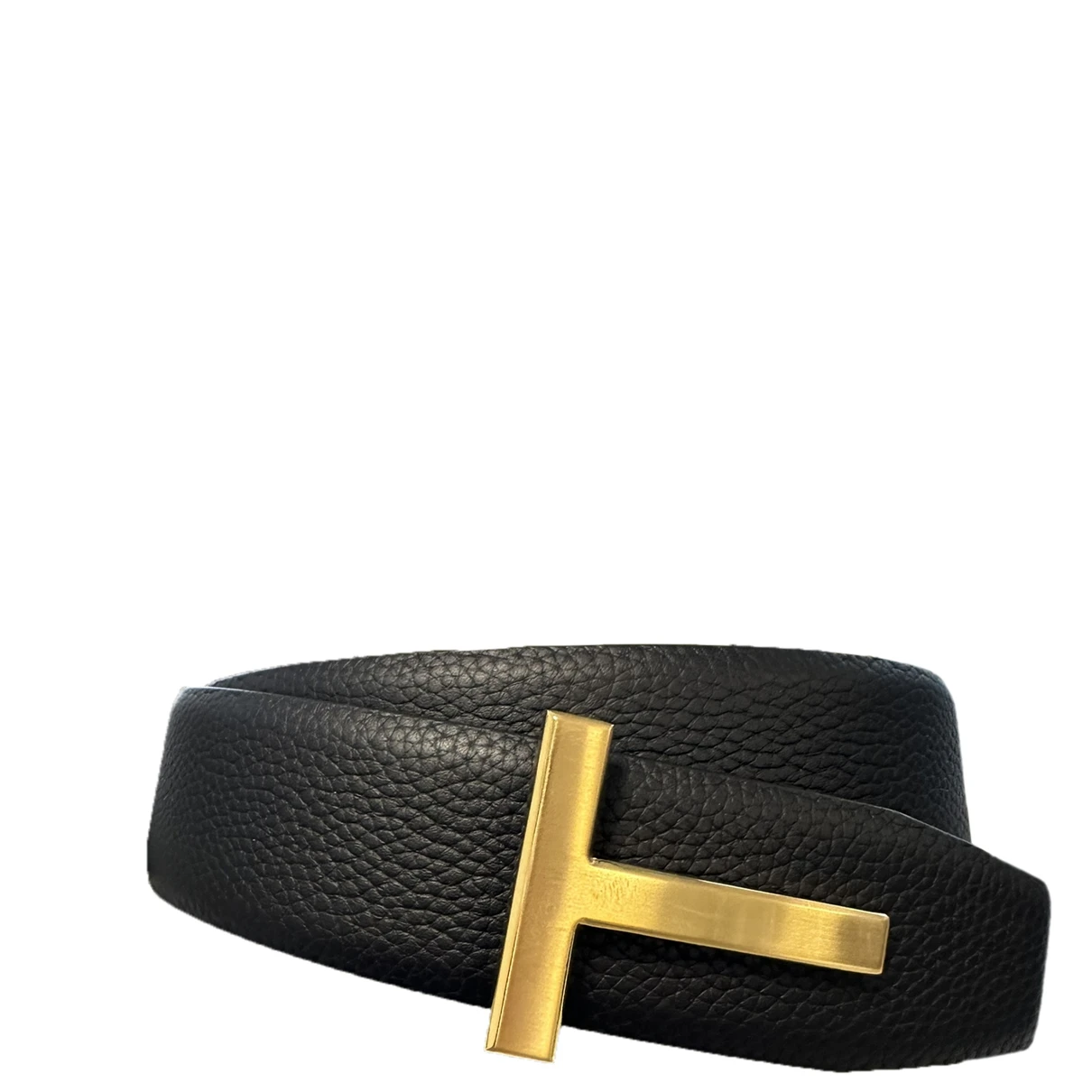 Pre-owned Tom Ford Leather Belt In Black