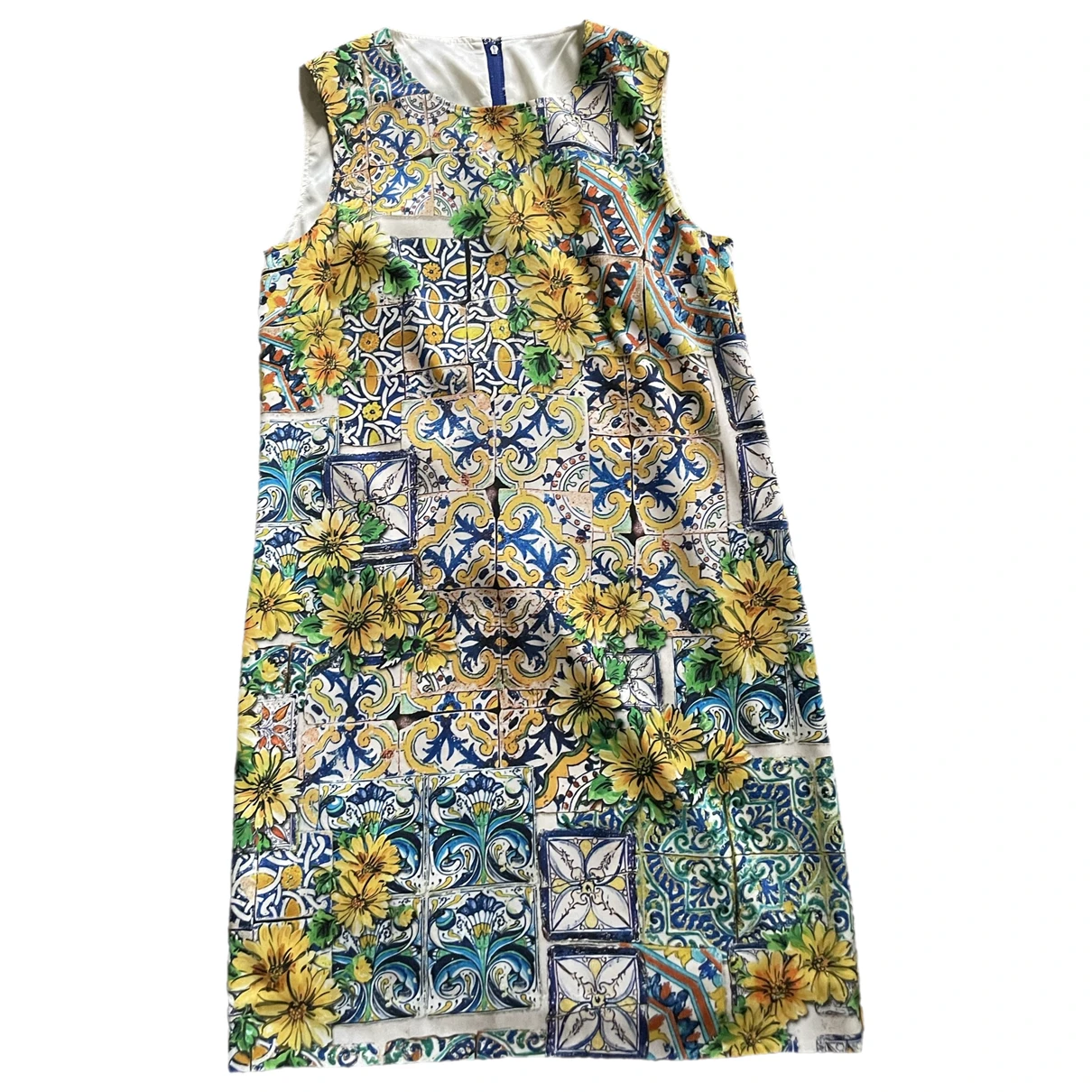 Pre-owned Dolce & Gabbana Silk Mini Dress In Multicolour