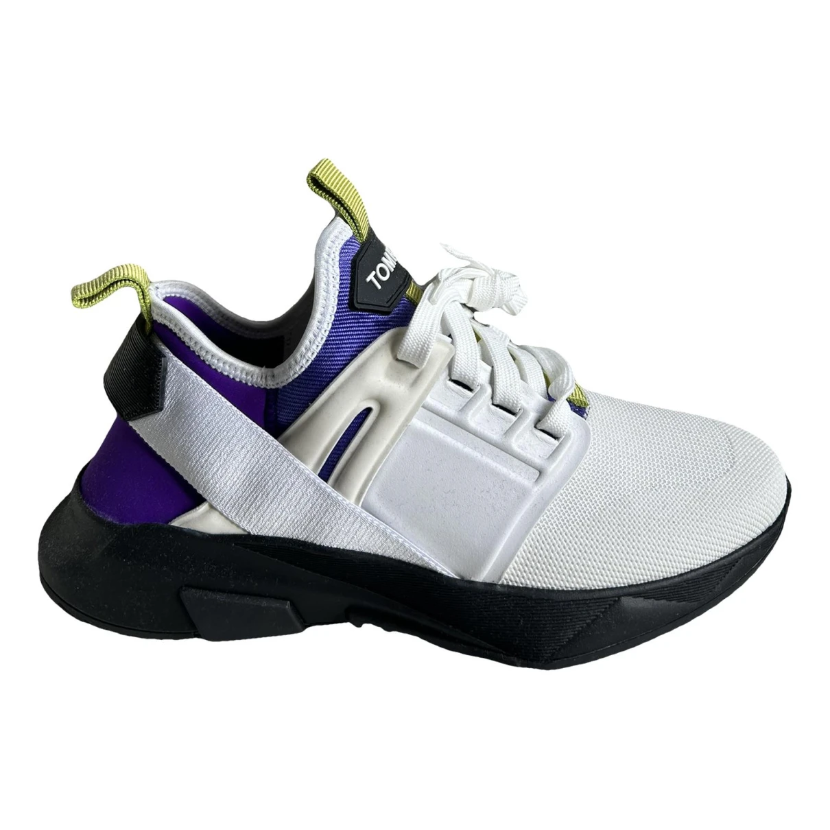 Pre-owned Tom Ford Leather Low Trainers In Purple