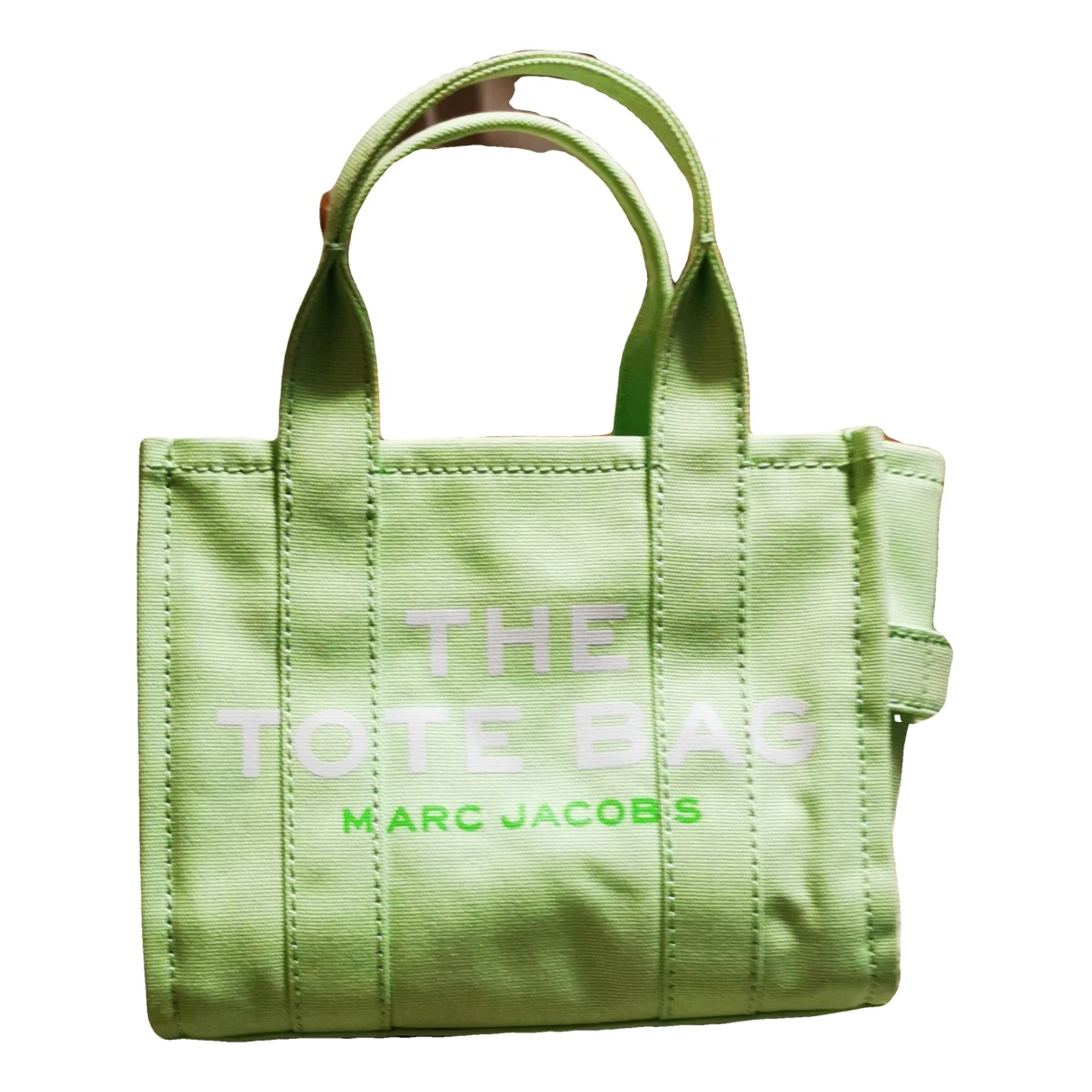 Pre-owned Marc Jacobs Linen Handbag In Green