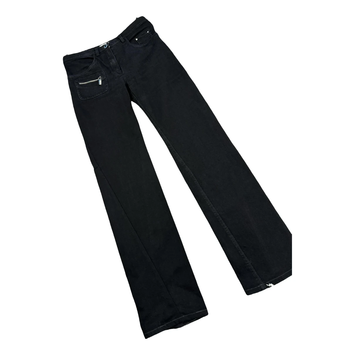 Pre-owned Nina Ricci Straight Jeans In Black