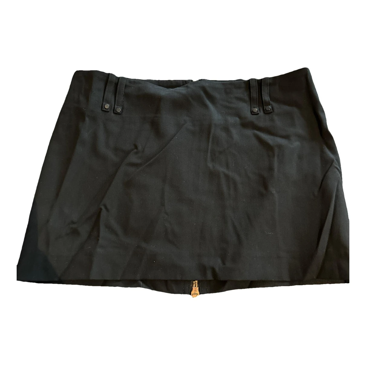 Pre-owned Plein Sud Wool Mini Skirt In Black