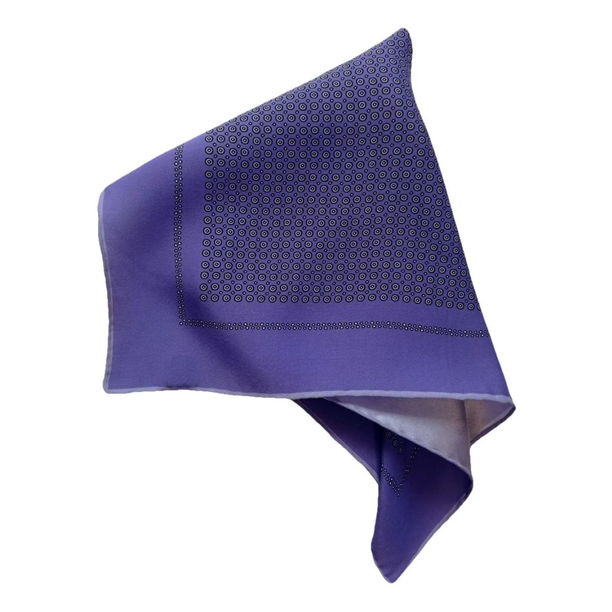 Pre-owned Saint Laurent Silk Scarf & Pocket Square In Purple