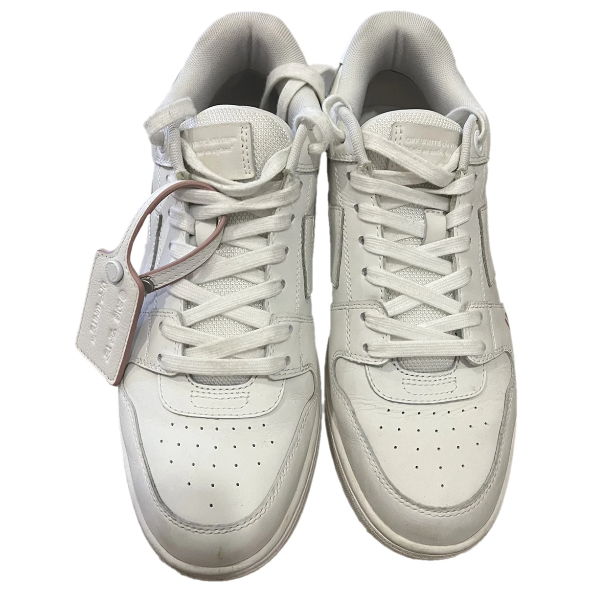 Pre-owned Off-white Leather Trainers In White