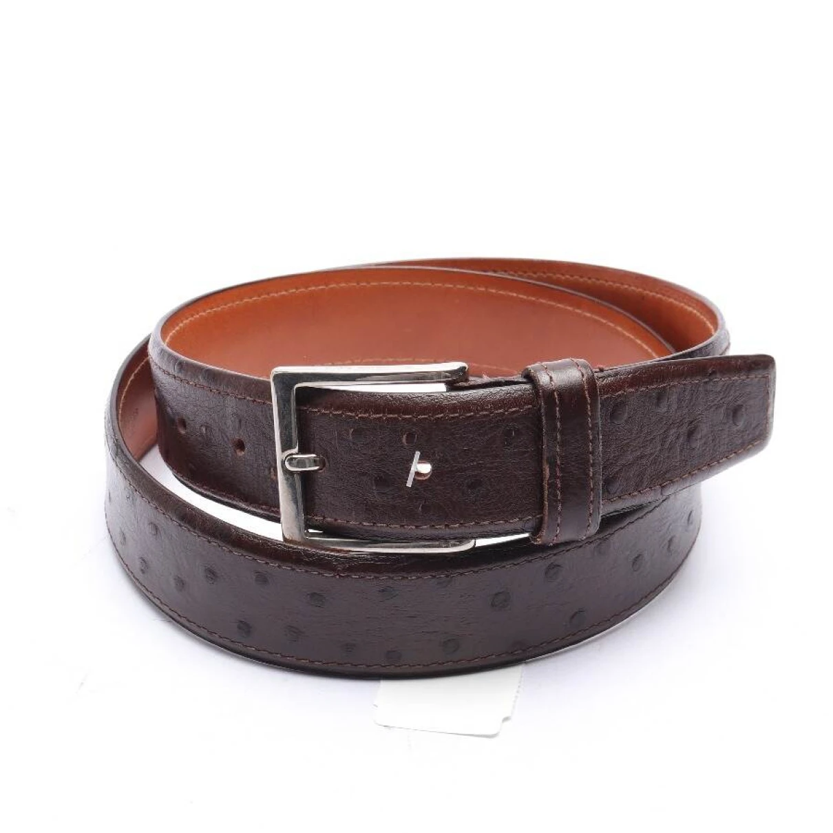 Pre-owned Zegna Leather Belt In Brown