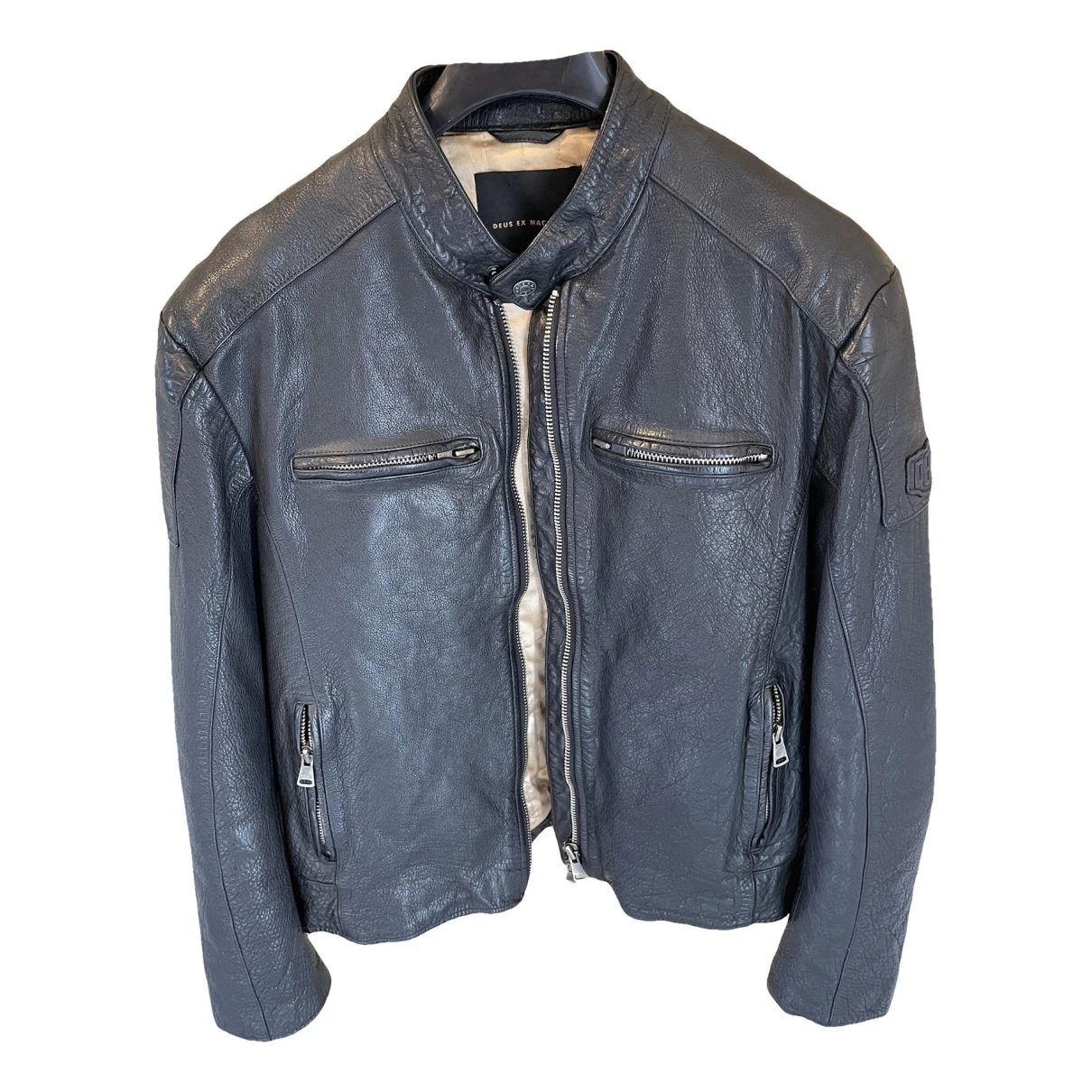 Pre-owned Deus Ex Machina Leather Jacket In Black