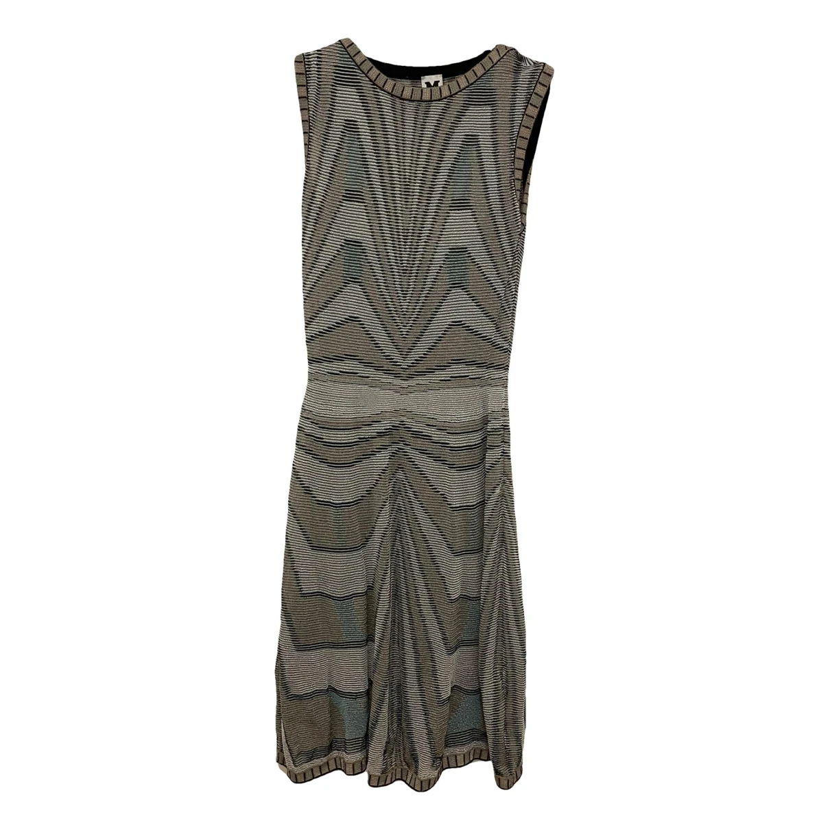 Pre-owned M Missoni Mid-length Dress In Silver