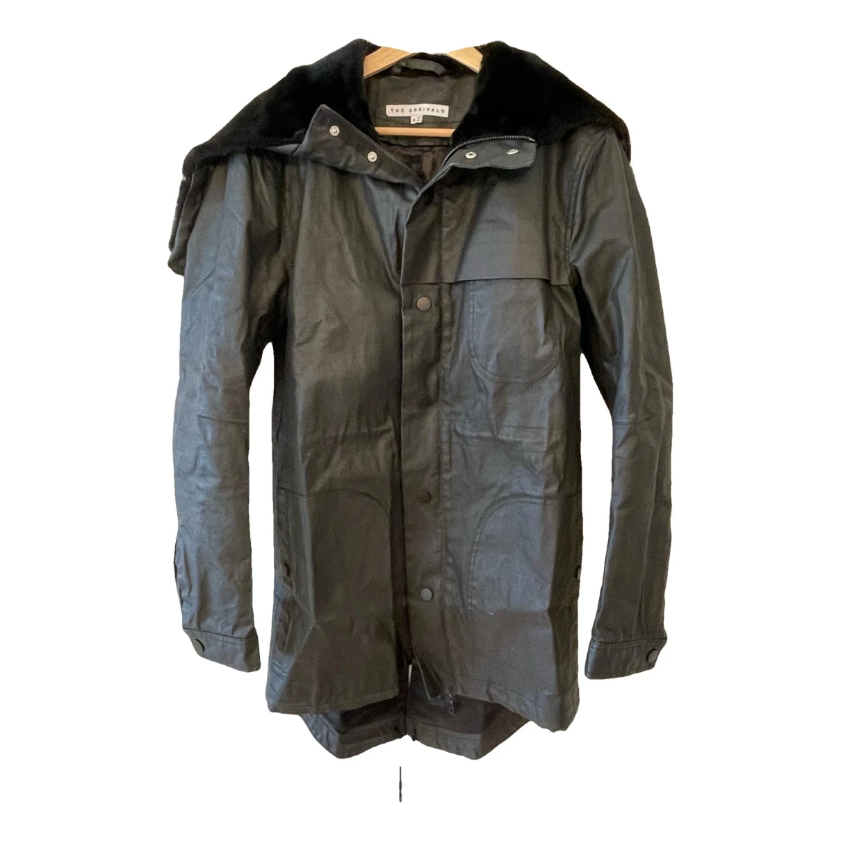 Pre-owned The Arrivals Shearling Parka In Black