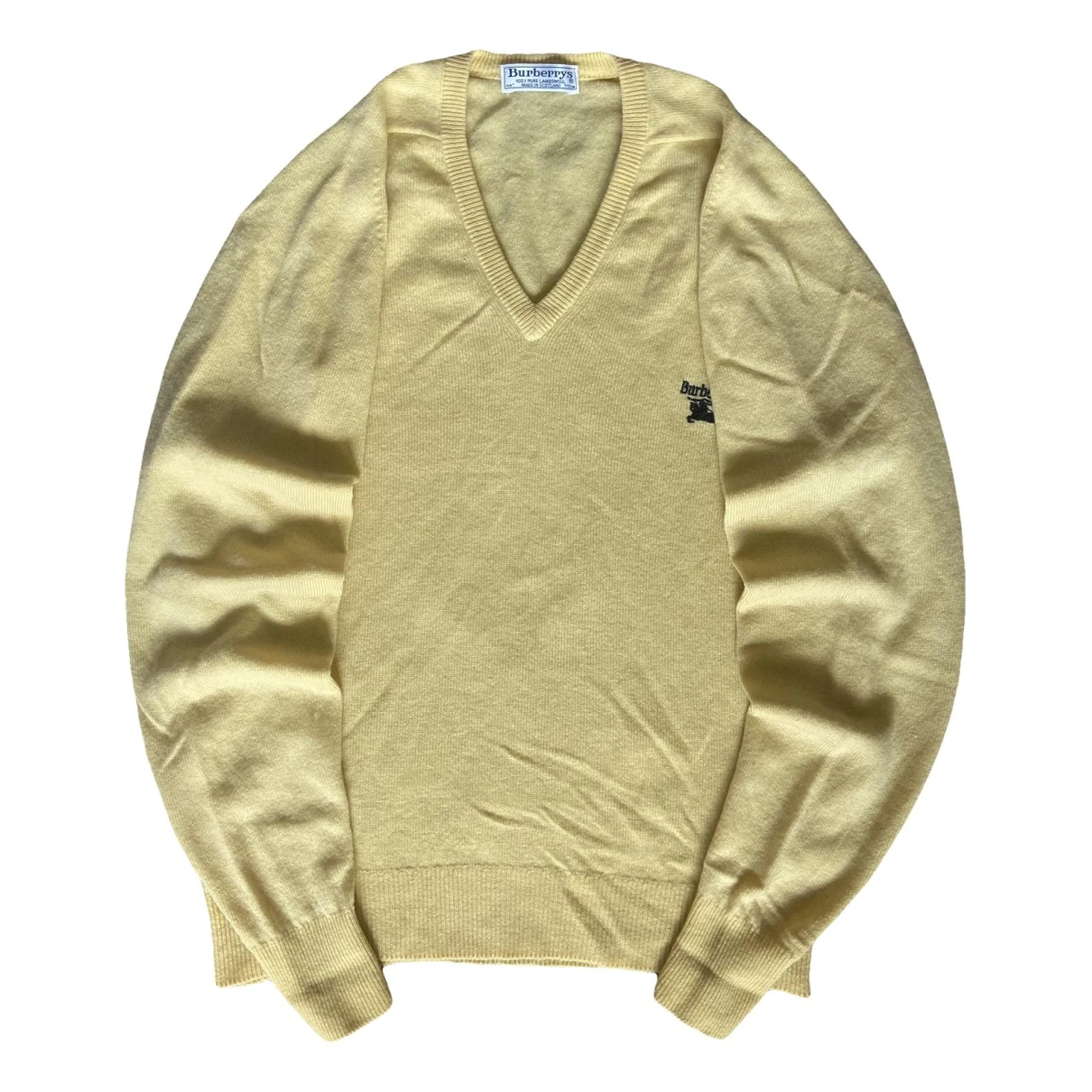 Pre-owned Burberry Wool Sweatshirt In Yellow