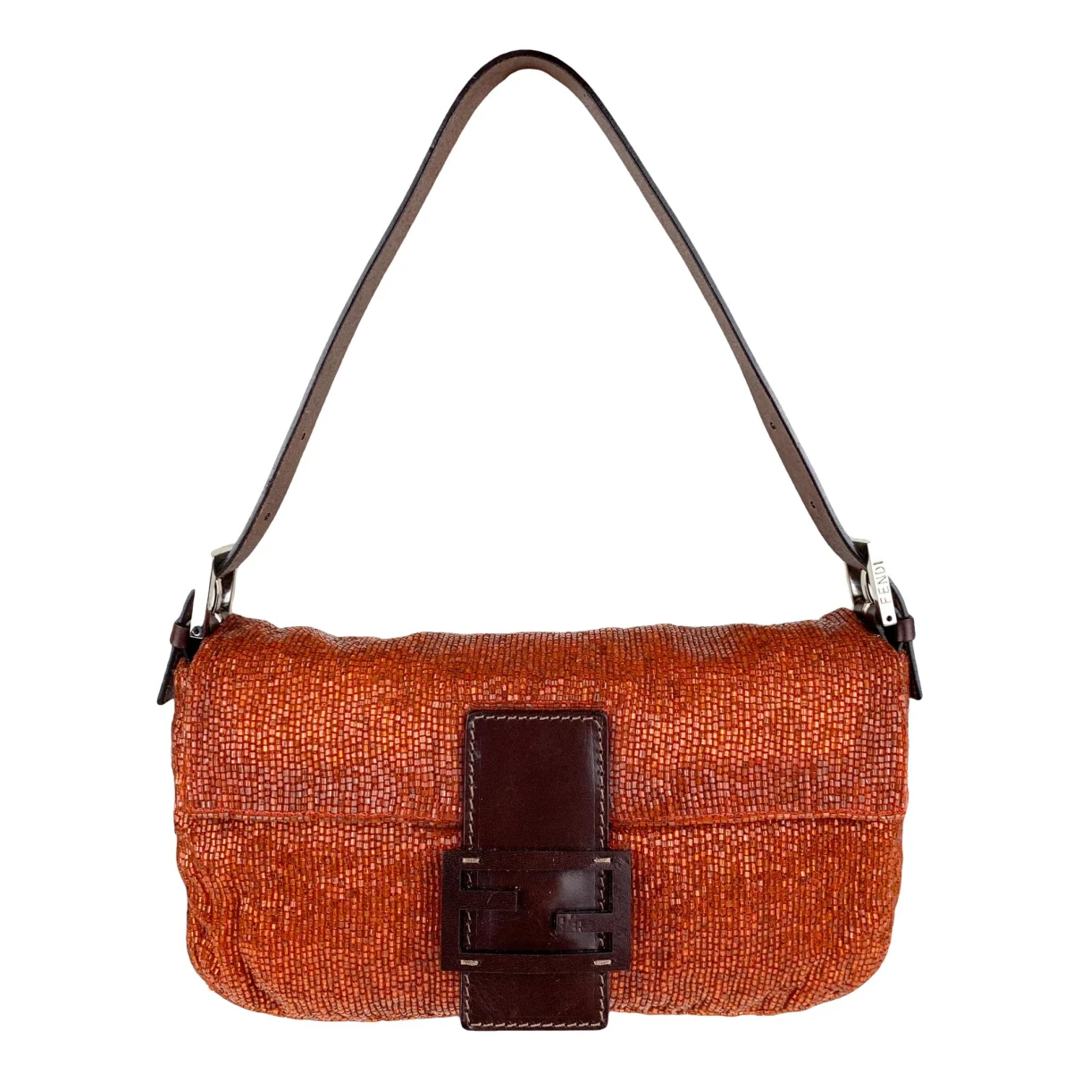 Pre-owned Fendi Baguette Handbag In Orange