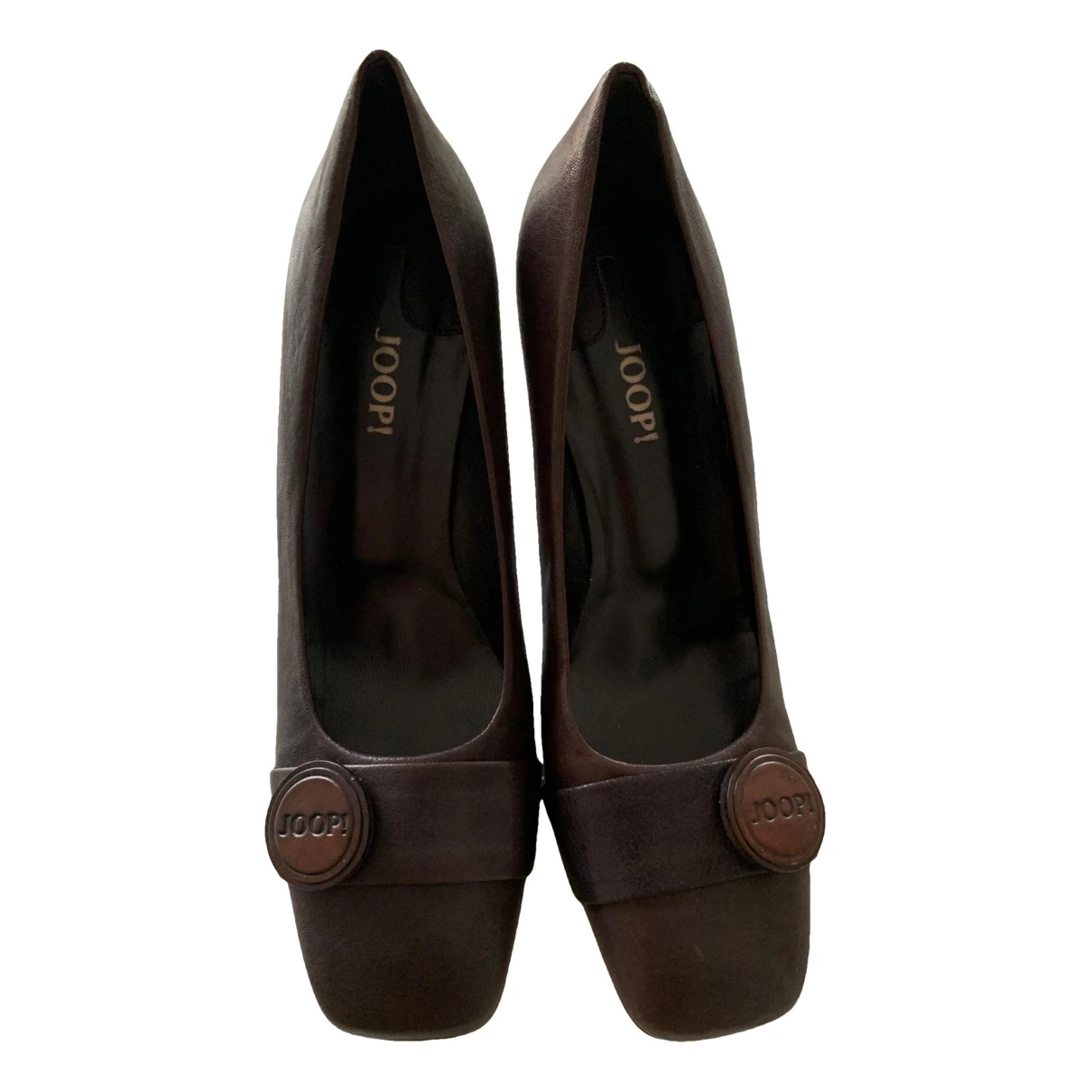 Pre-owned Joop Leather Heels In Brown