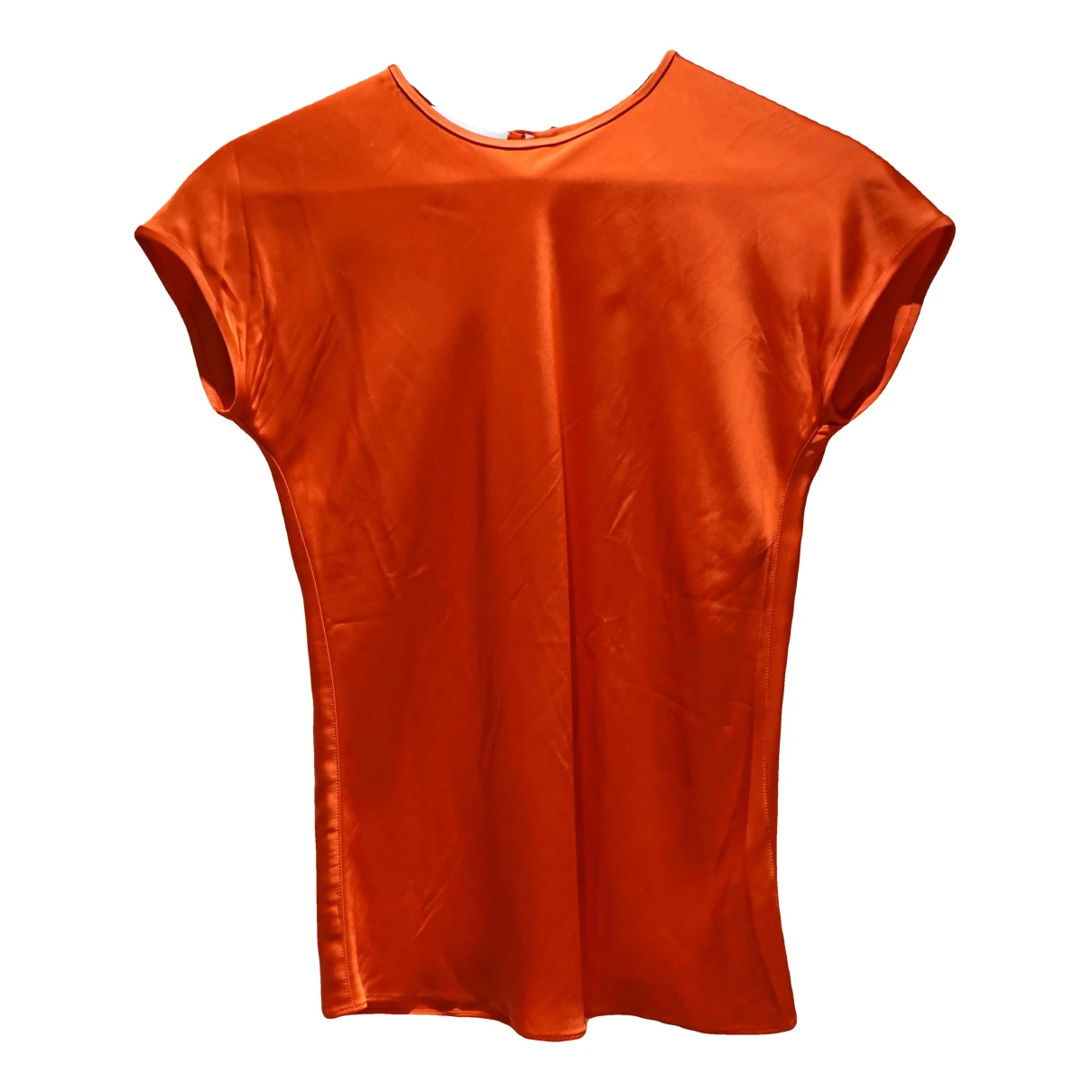 Pre-owned Helmut Lang Silk Blouse In Orange