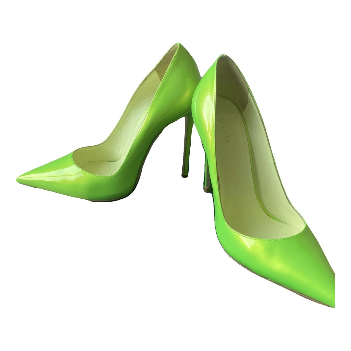 Pre-owned Le Silla Patent Leather Heels In Green