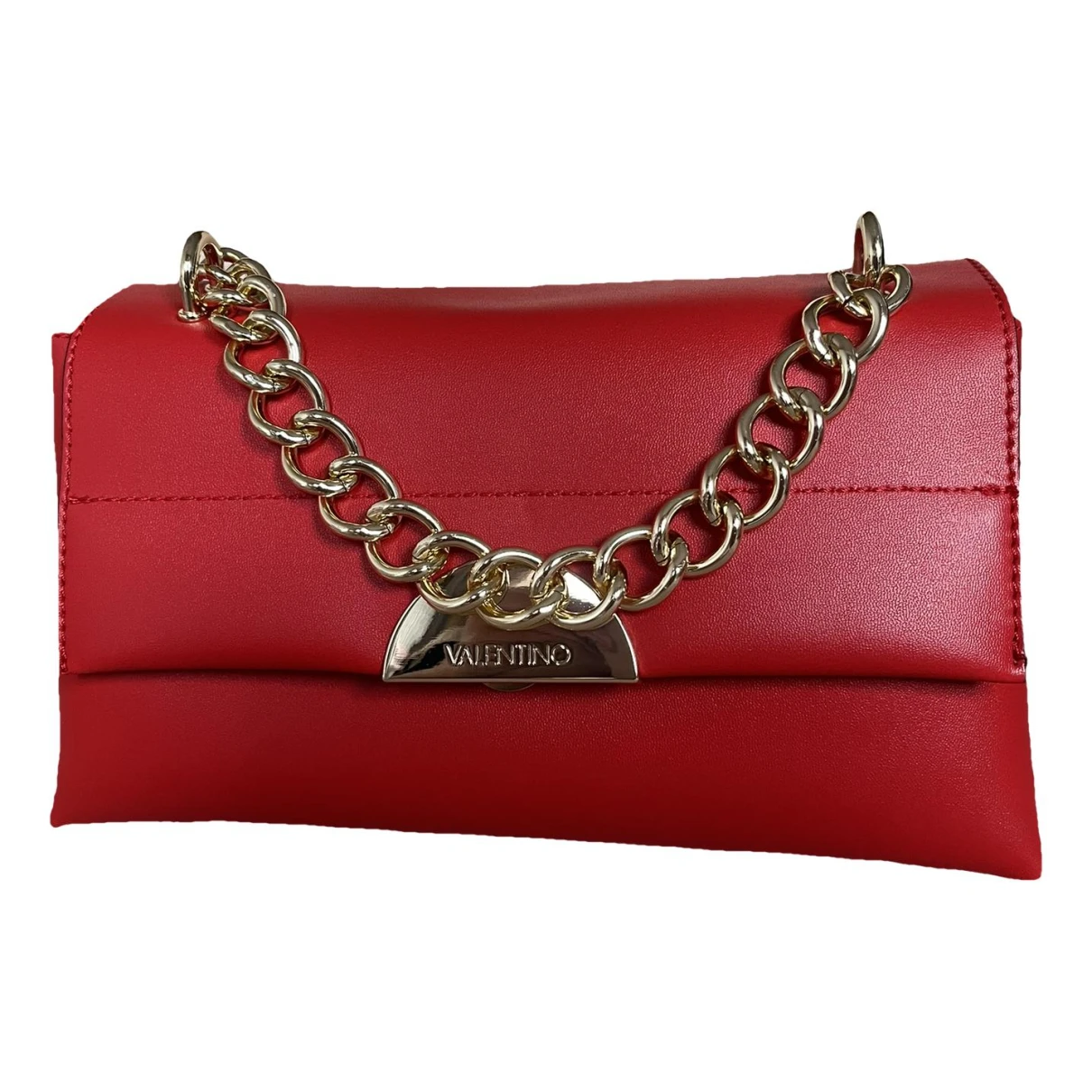 Pre-owned Valentino By Mario Valentino Leather Crossbody Bag In Red